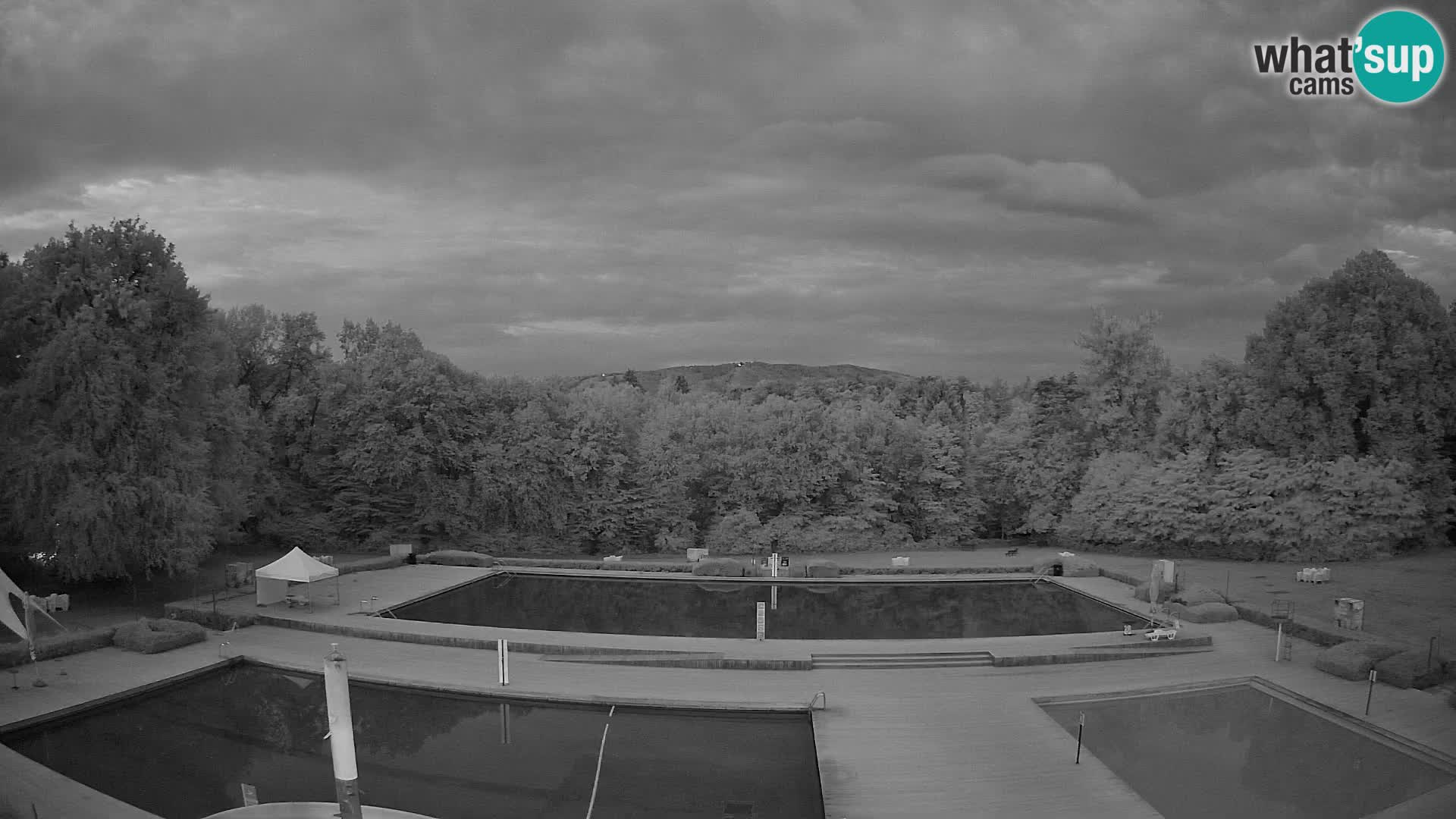 Cámara web en la piscina de la isla de Maribor