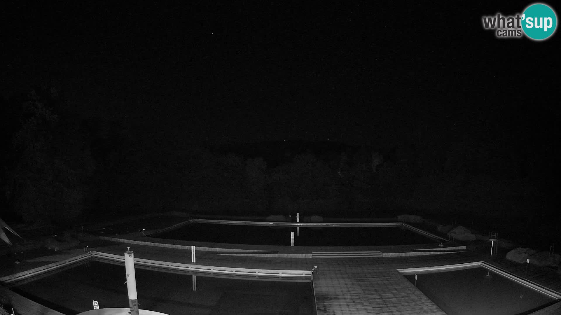 Cámara web en la piscina de la isla de Maribor