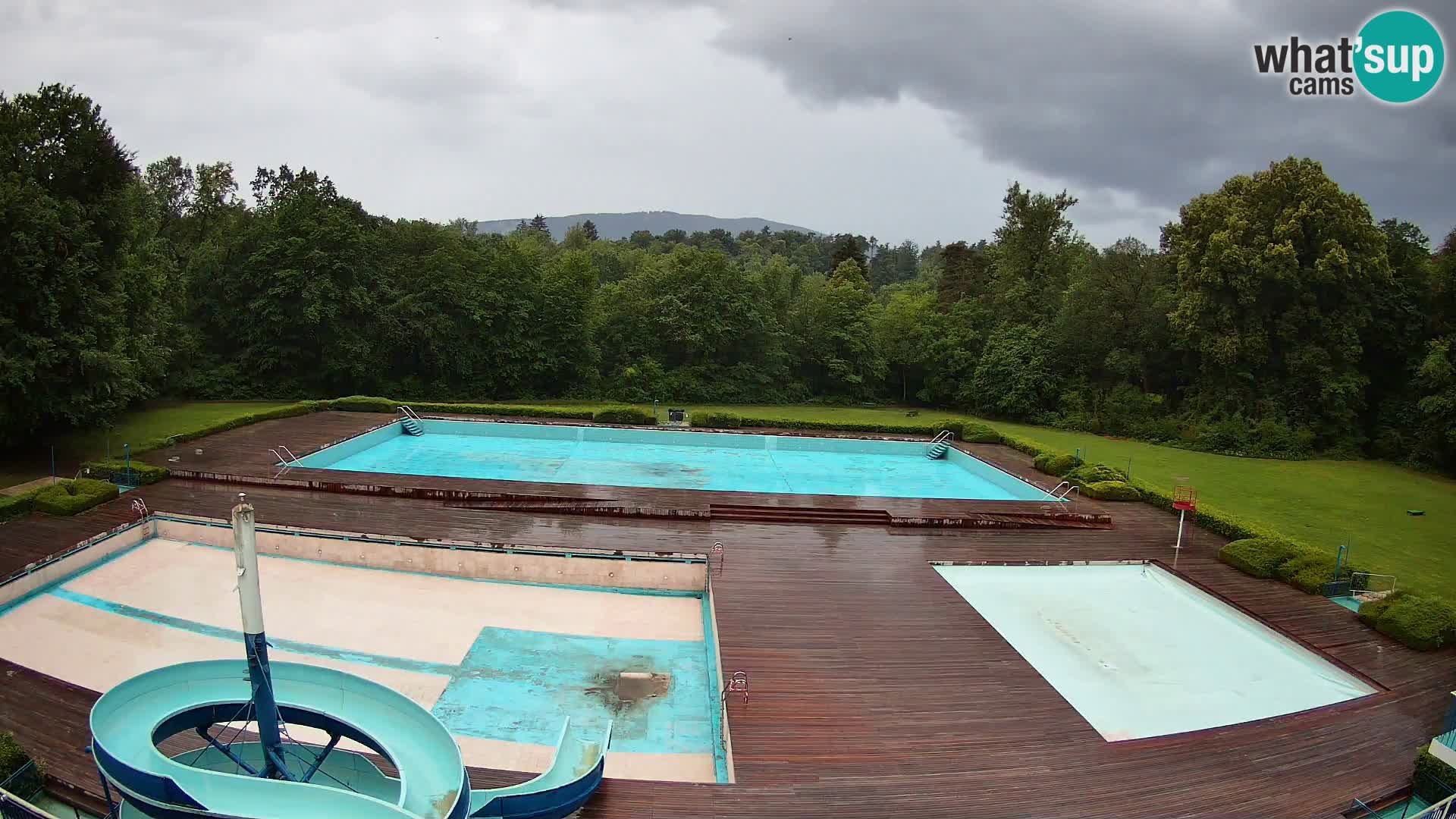 Cámara web en la piscina de la isla de Maribor