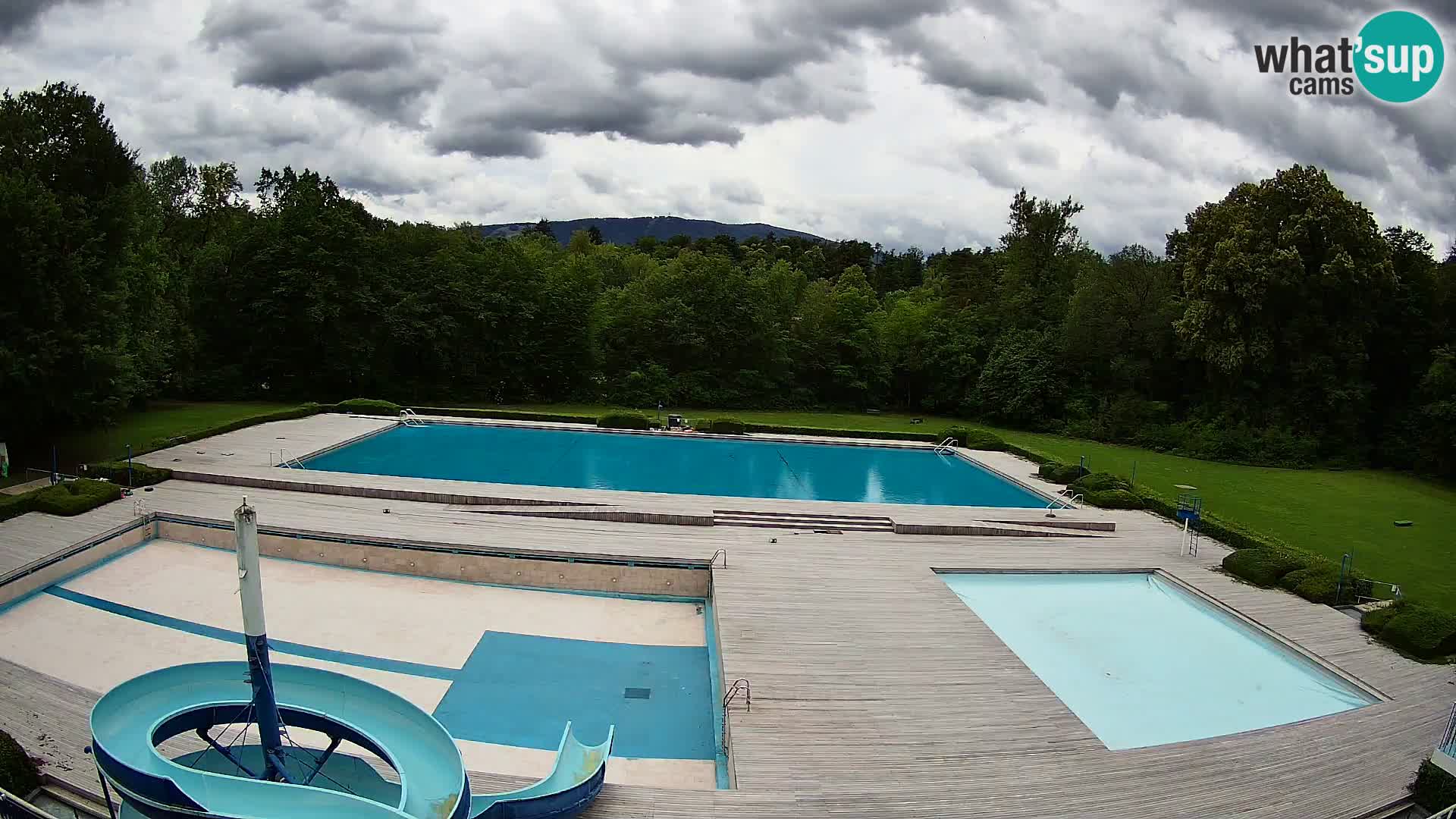 Cámara web en la piscina de la isla de Maribor