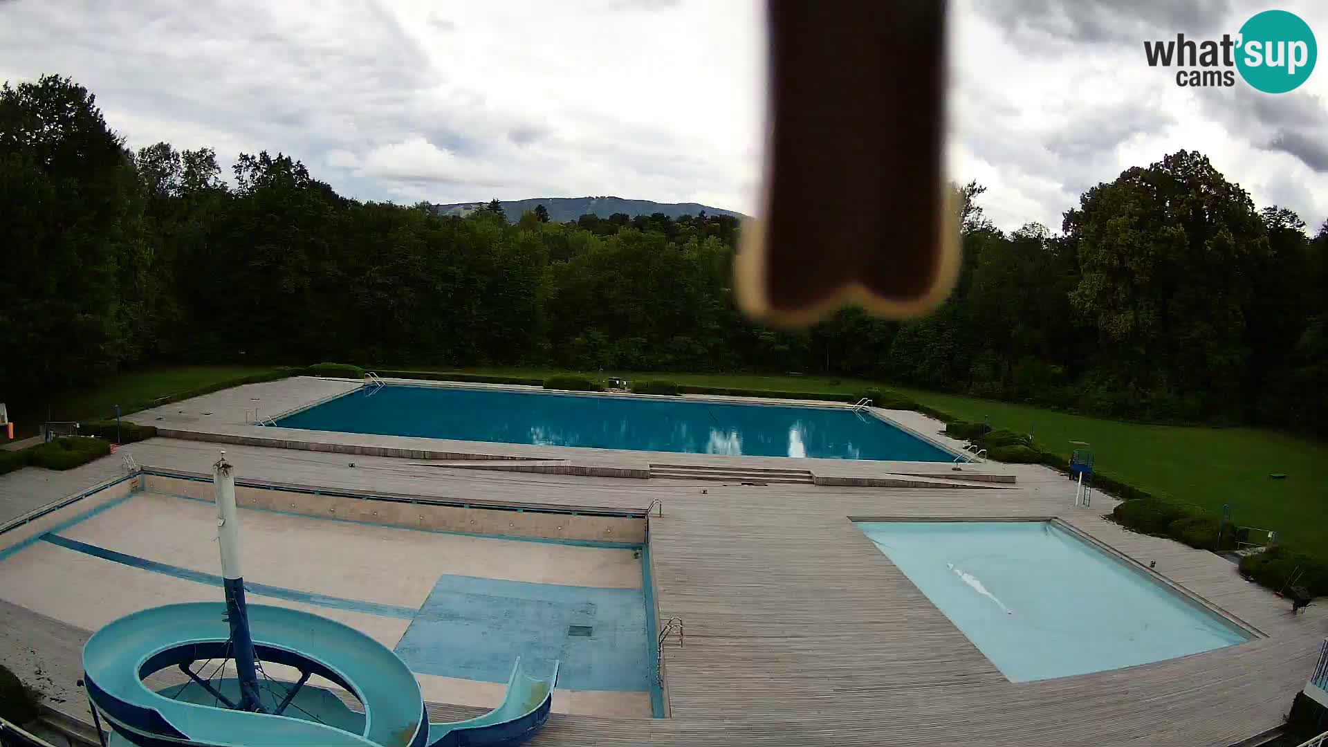 Cámara web en la piscina de la isla de Maribor