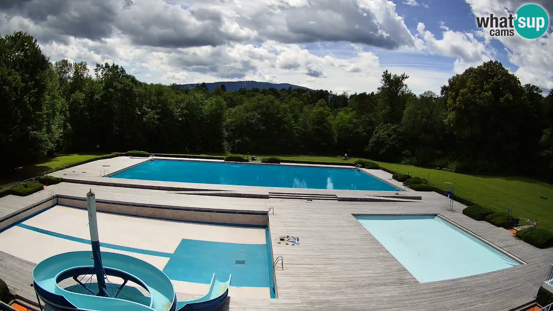 Cámara web en la piscina de la isla de Maribor