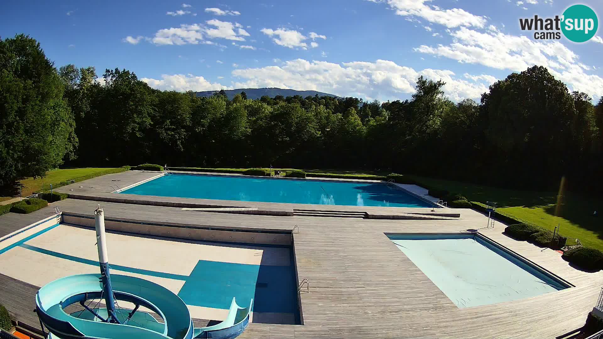 Cámara web en la piscina de la isla de Maribor
