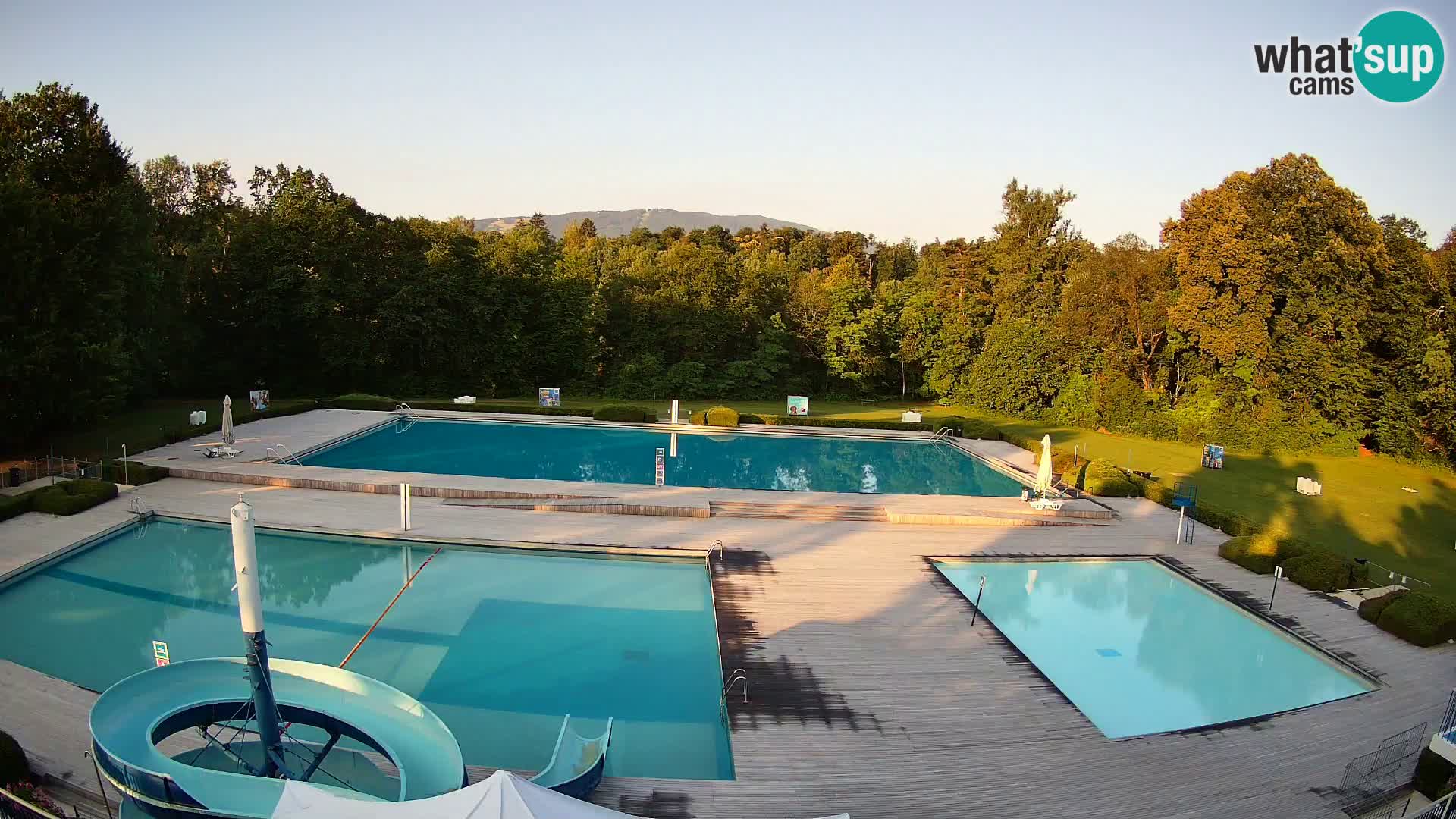 Webcam Schwimmbad der Insel Maribor