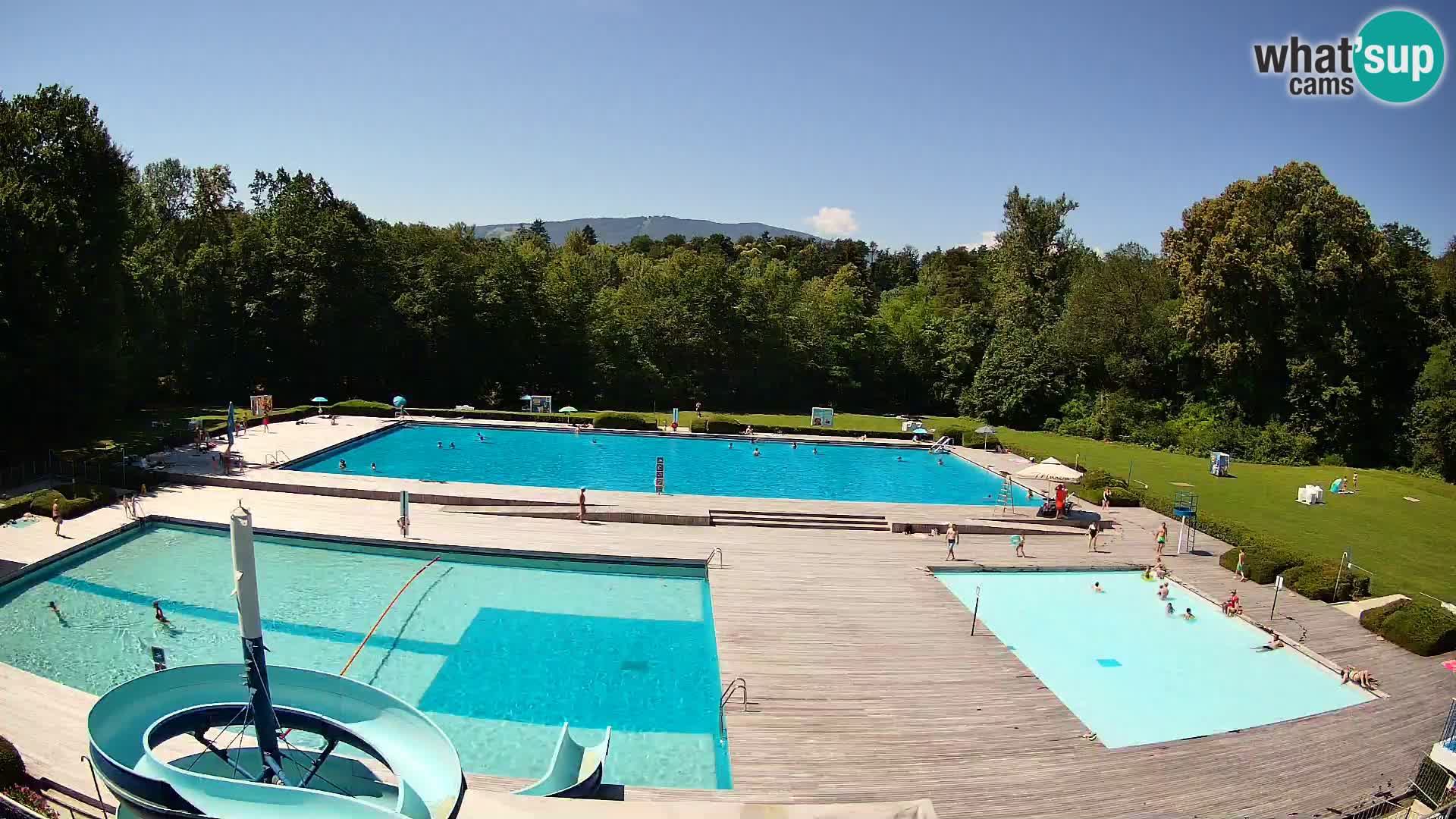 Webcam Schwimmbad der Insel Maribor