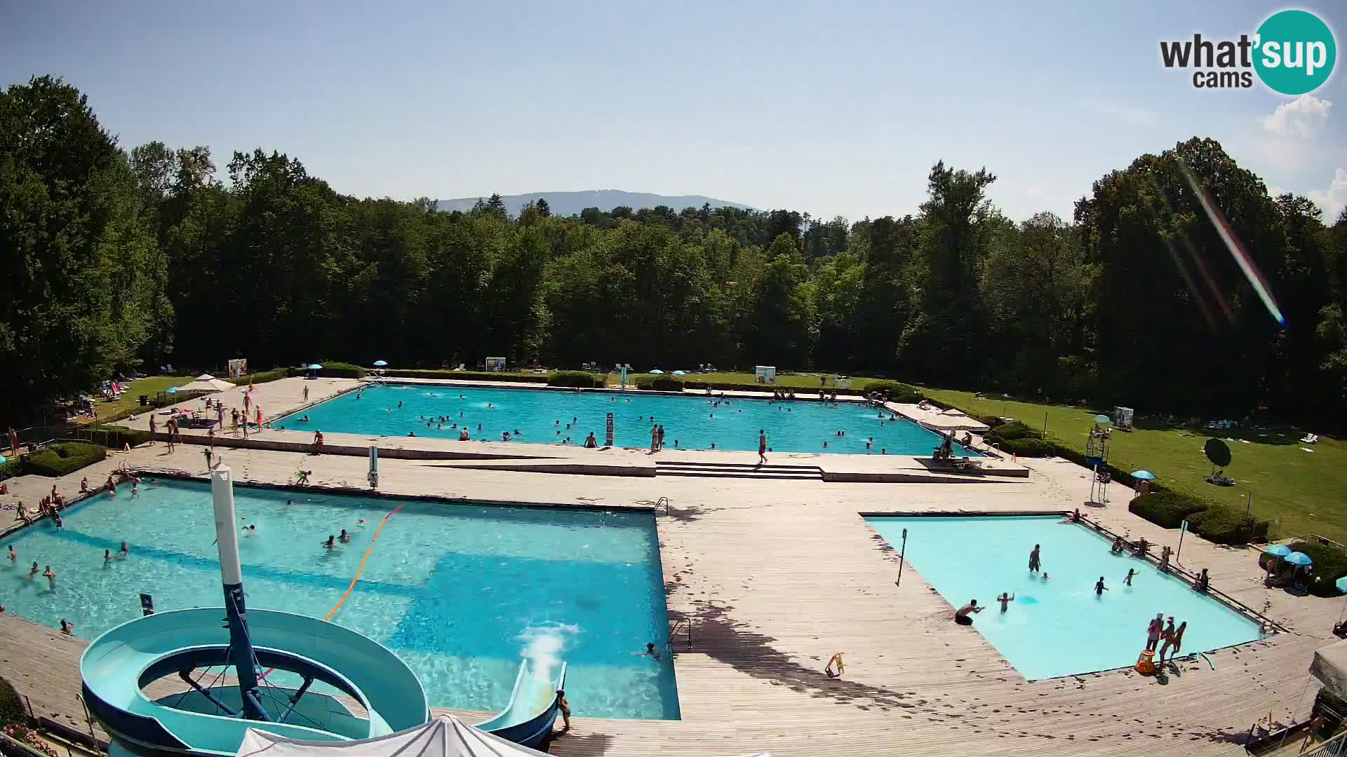 Webcam Schwimmbad der Insel Maribor