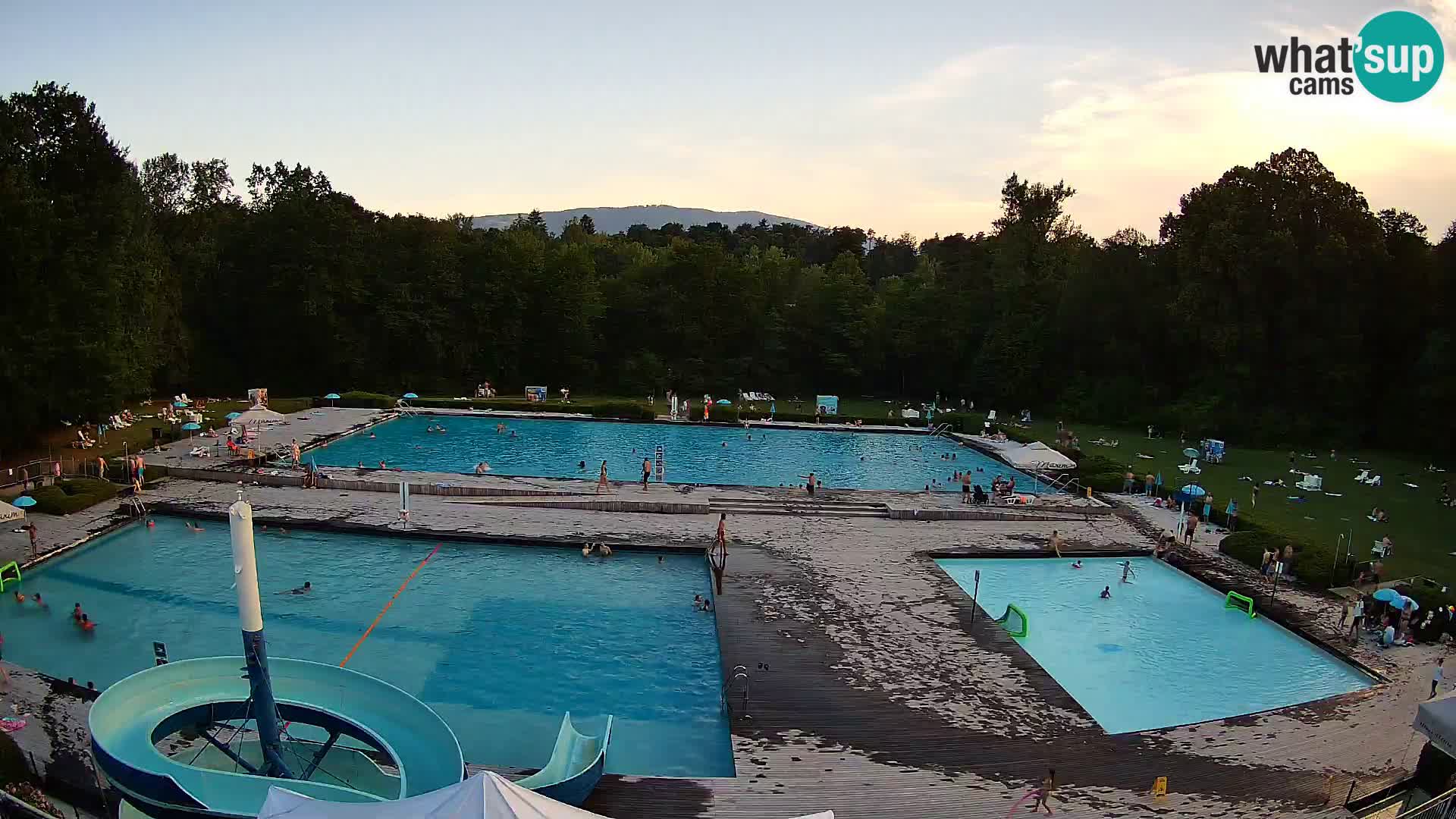 Webcam Schwimmbad der Insel Maribor
