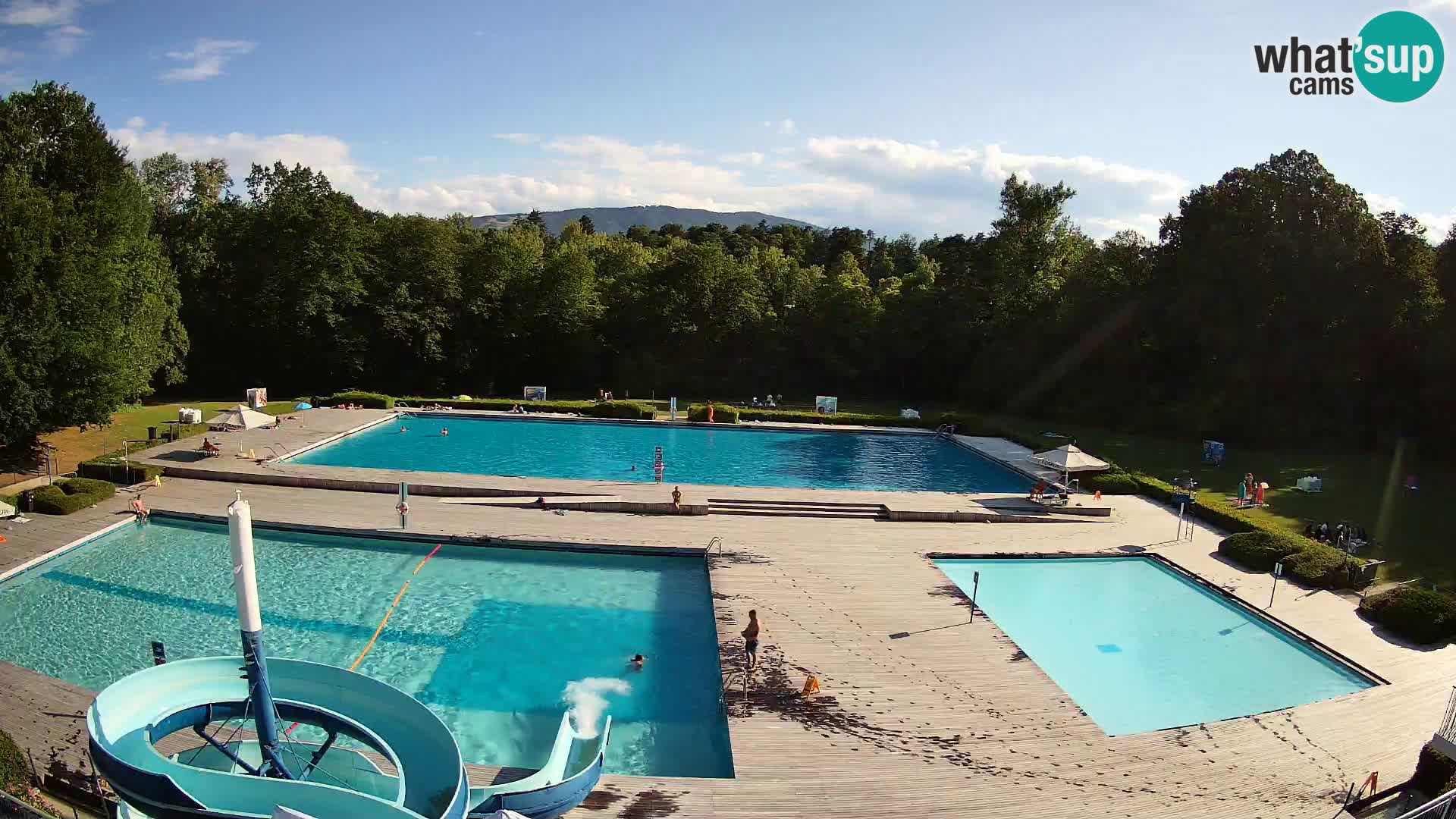 Webcam Schwimmbad der Insel Maribor