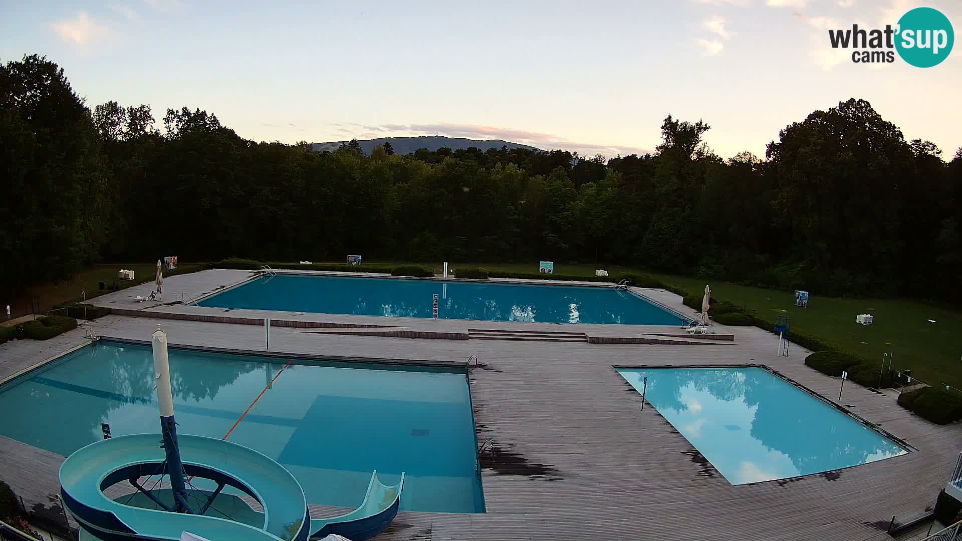 Webcam Schwimmbad der Insel Maribor