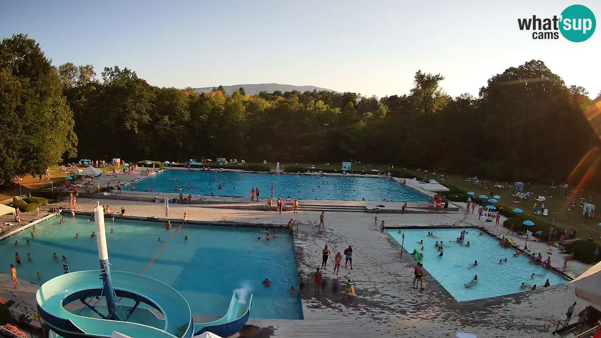 Webcam Schwimmbad der Insel Maribor