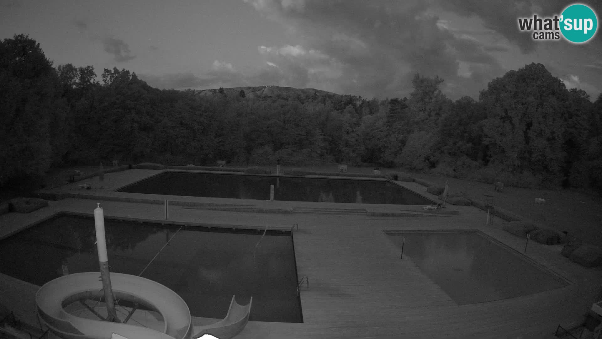 Cámara web en la piscina de la isla de Maribor