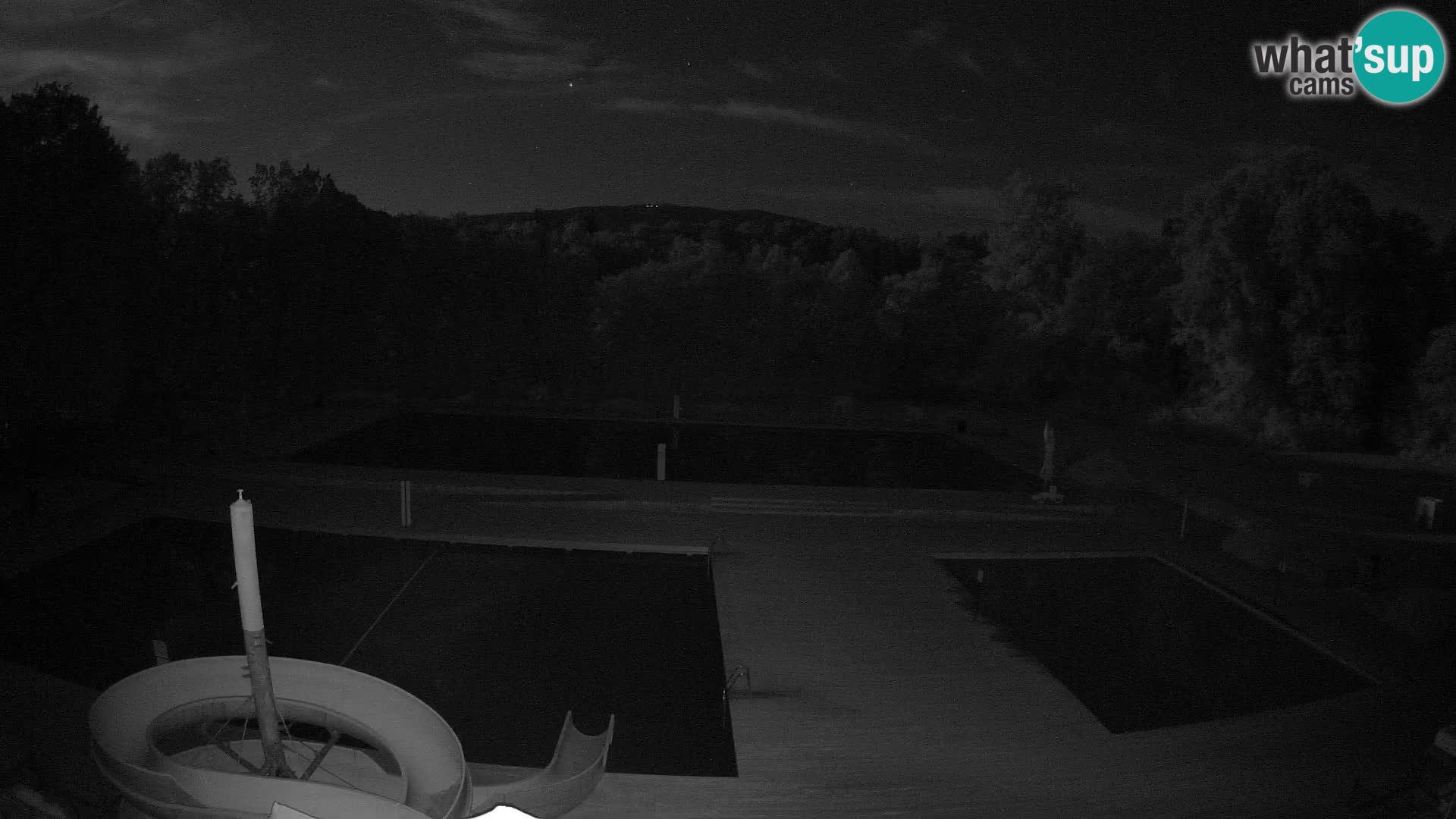 Cámara web en la piscina de la isla de Maribor