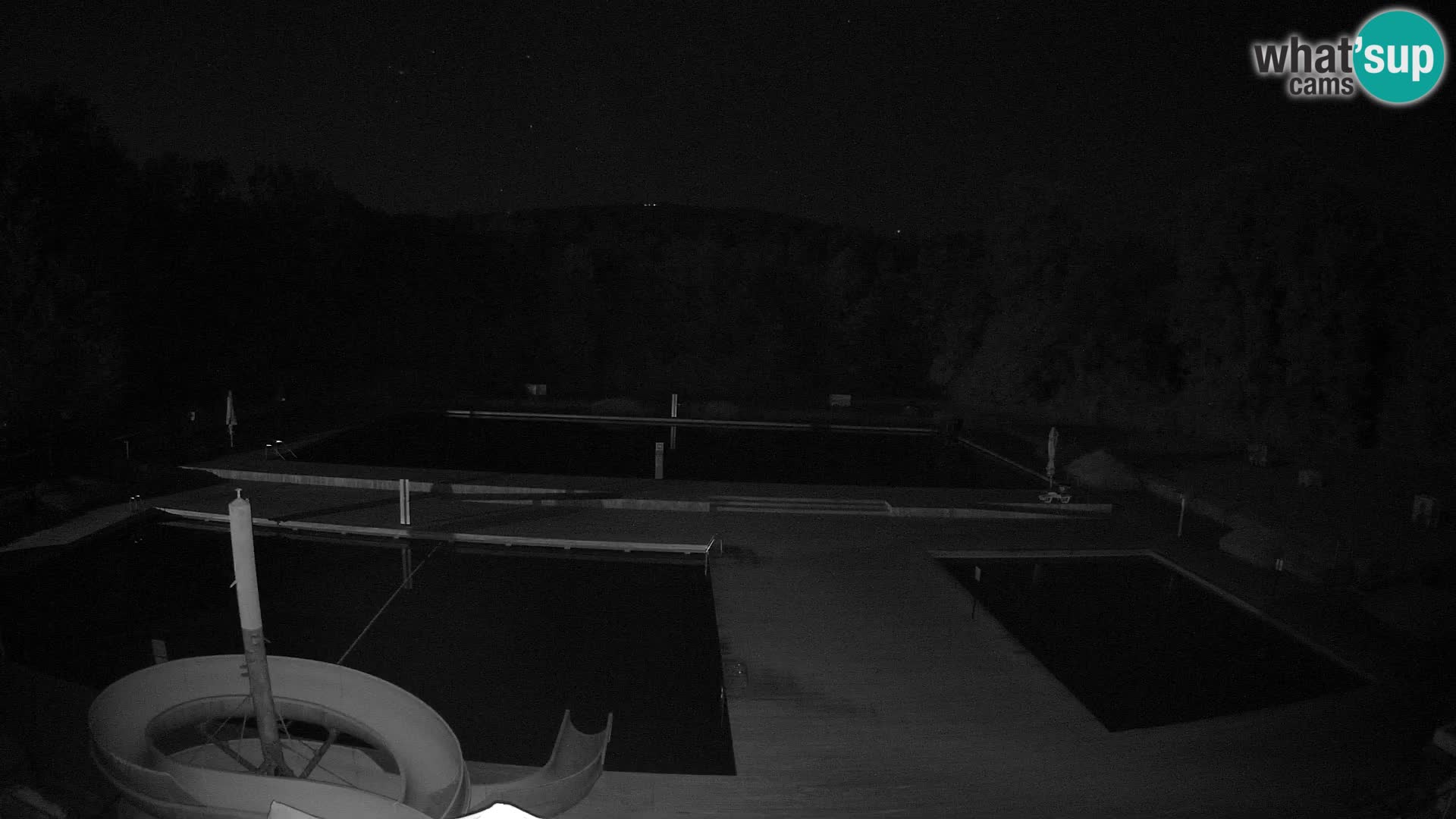 Cámara web en la piscina de la isla de Maribor
