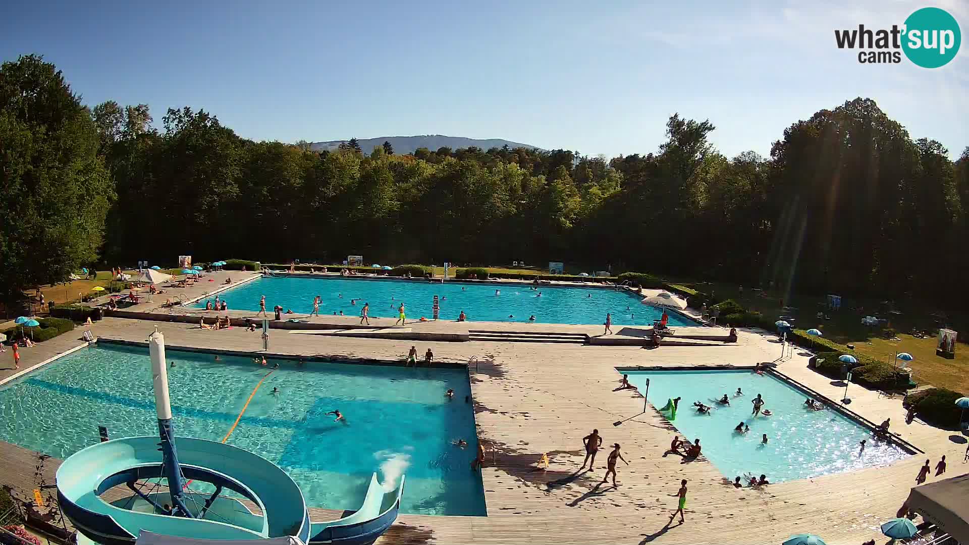Webcam Schwimmbad der Insel Maribor