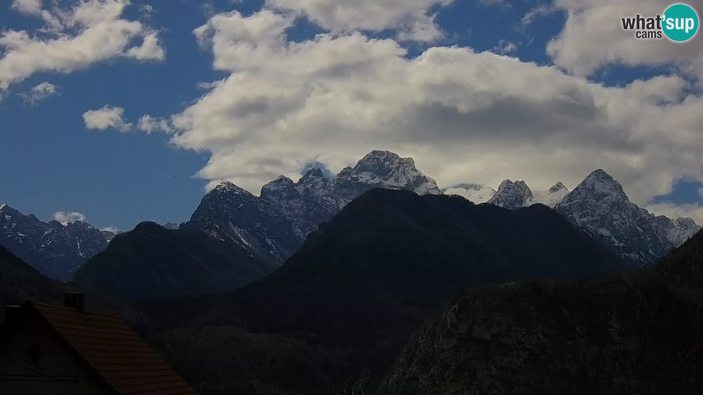 Livecam Dovje – Triglav vue des appartements Triglav