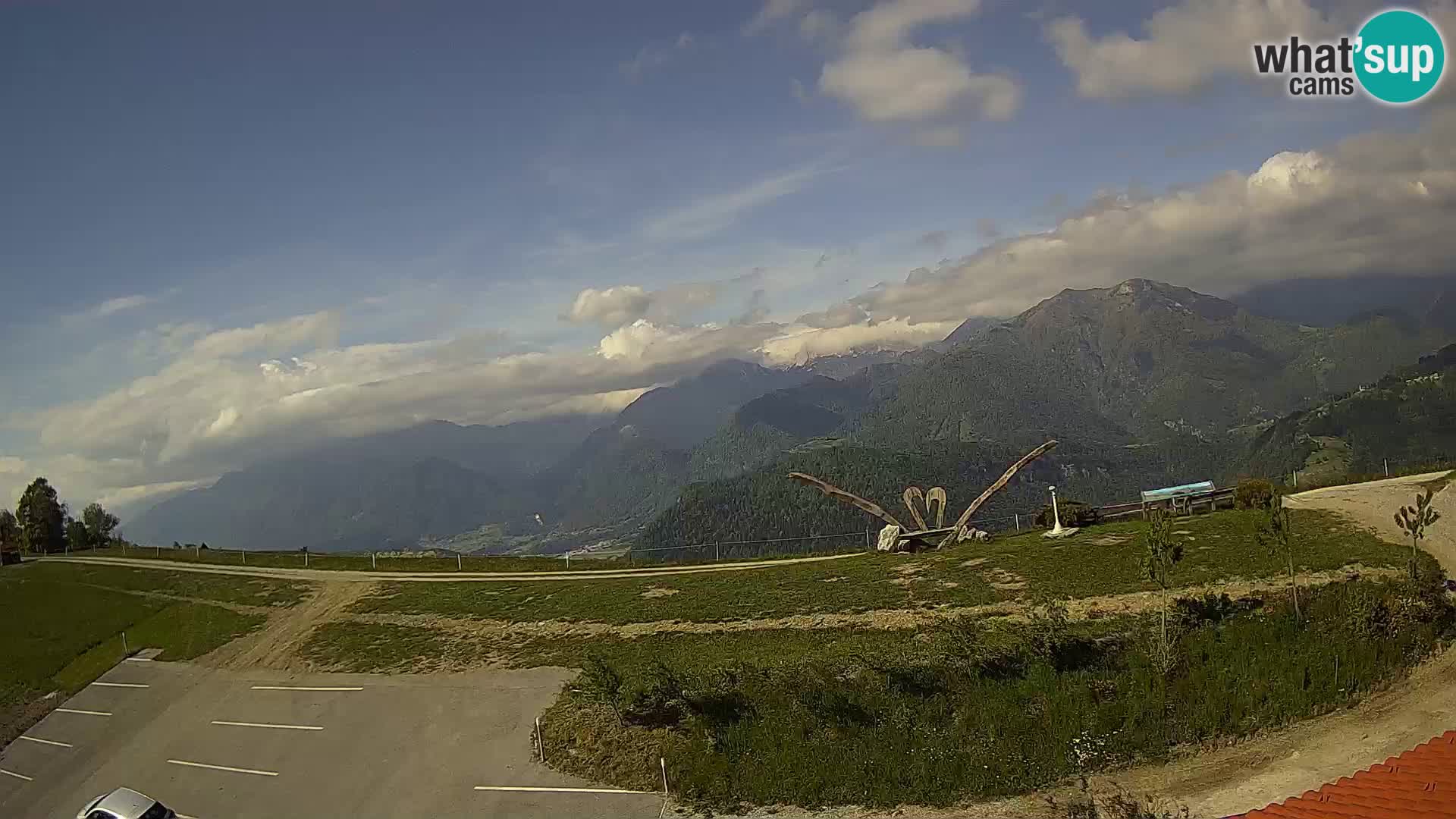 Granja turística Široko camera en vivo Most na Soči