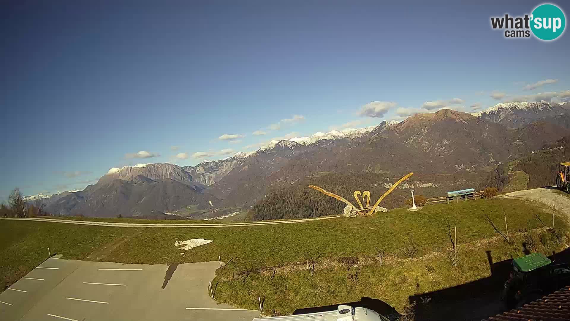 Granja turística Široko camera en vivo Most na Soči