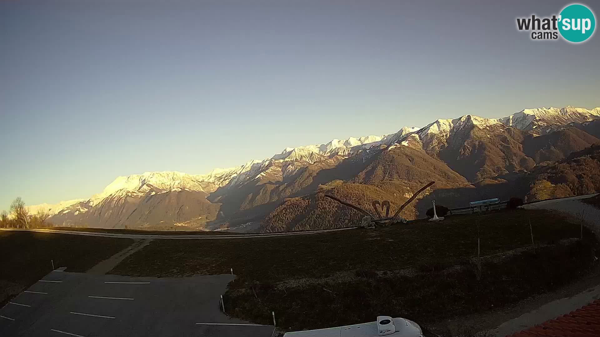 Touristenfarm Široko webcam Most na Soči