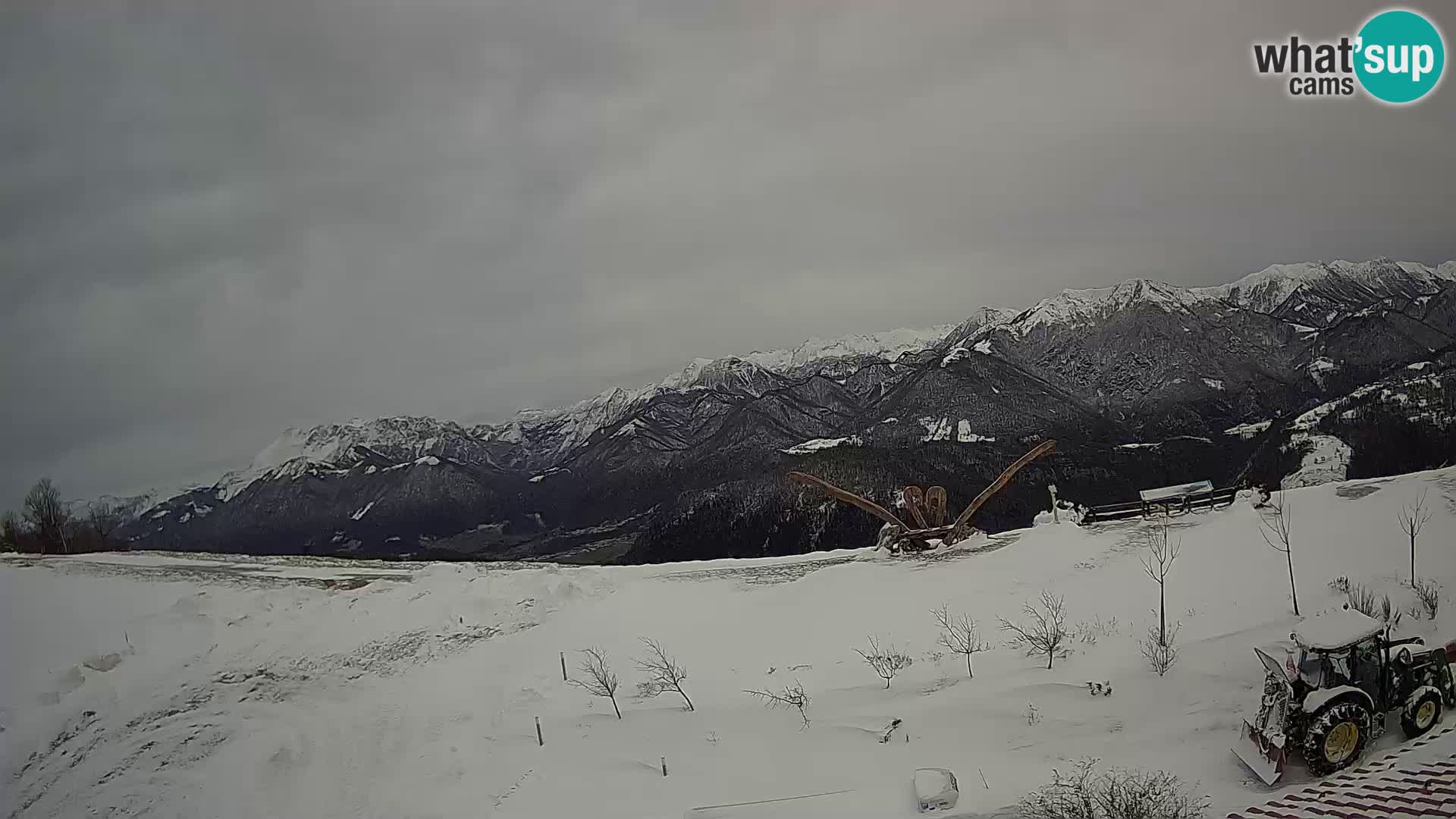 Granja turística Široko camera en vivo Most na Soči