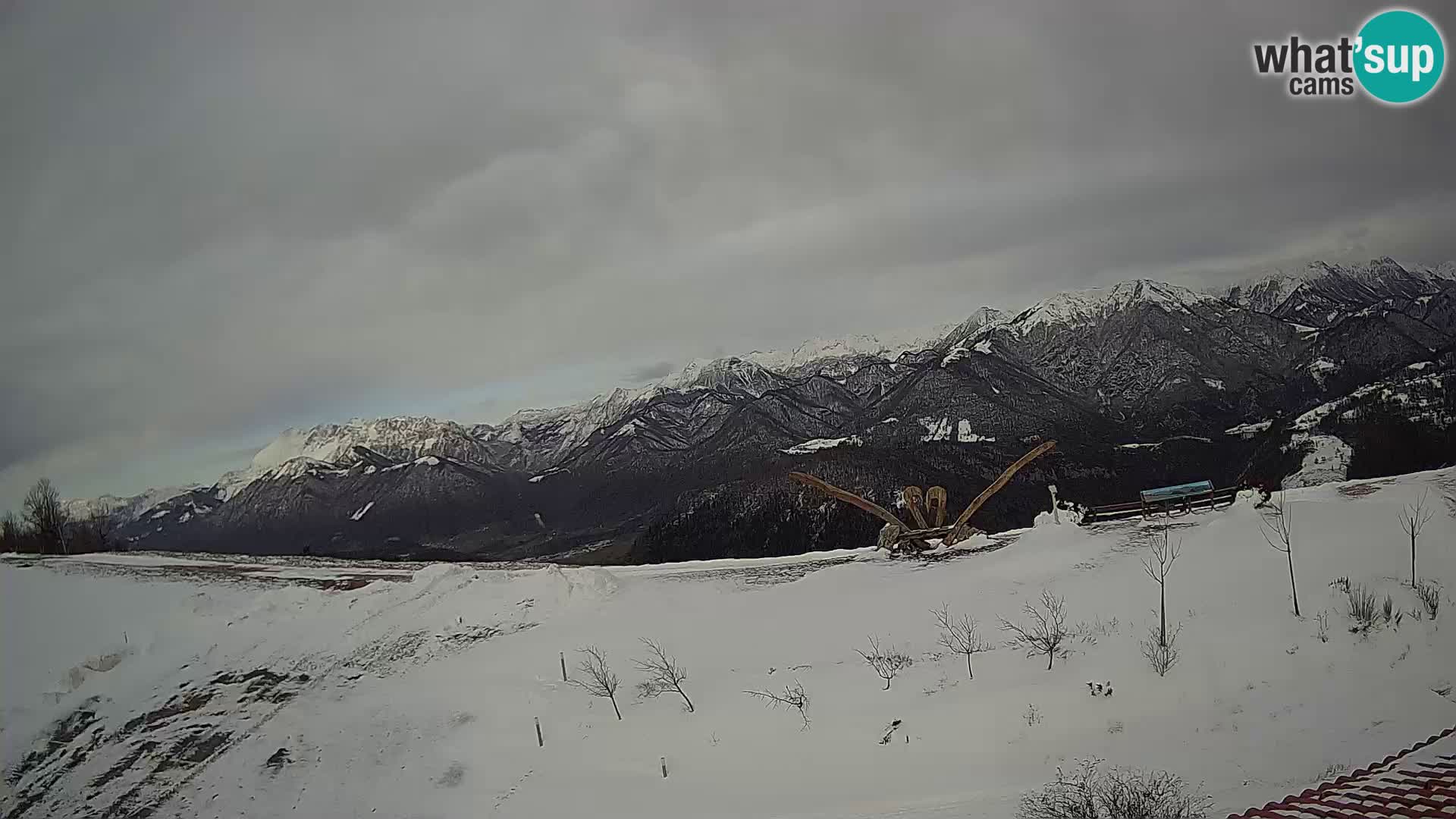 Granja turística Široko camera en vivo Most na Soči