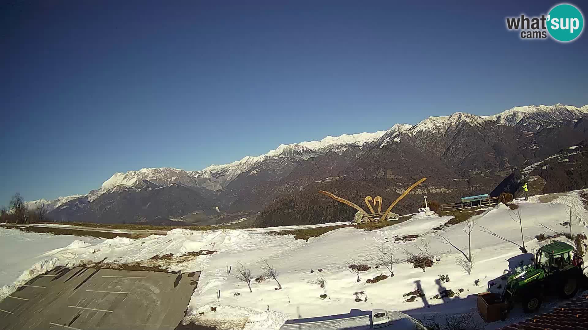 Granja turística Široko camera en vivo Most na Soči