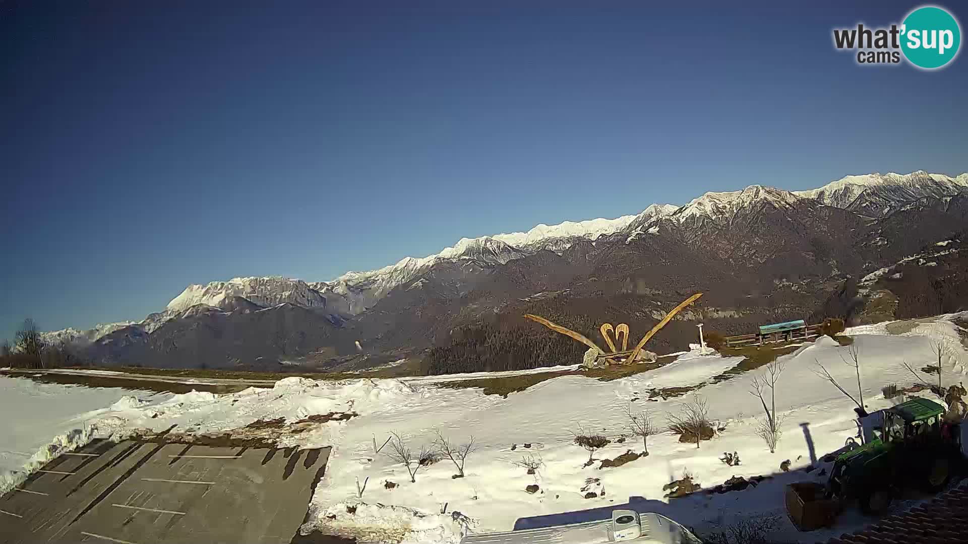 Granja turística Široko camera en vivo Most na Soči