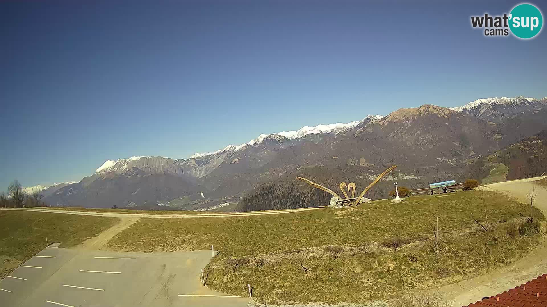 Granja turística Široko camera en vivo Most na Soči