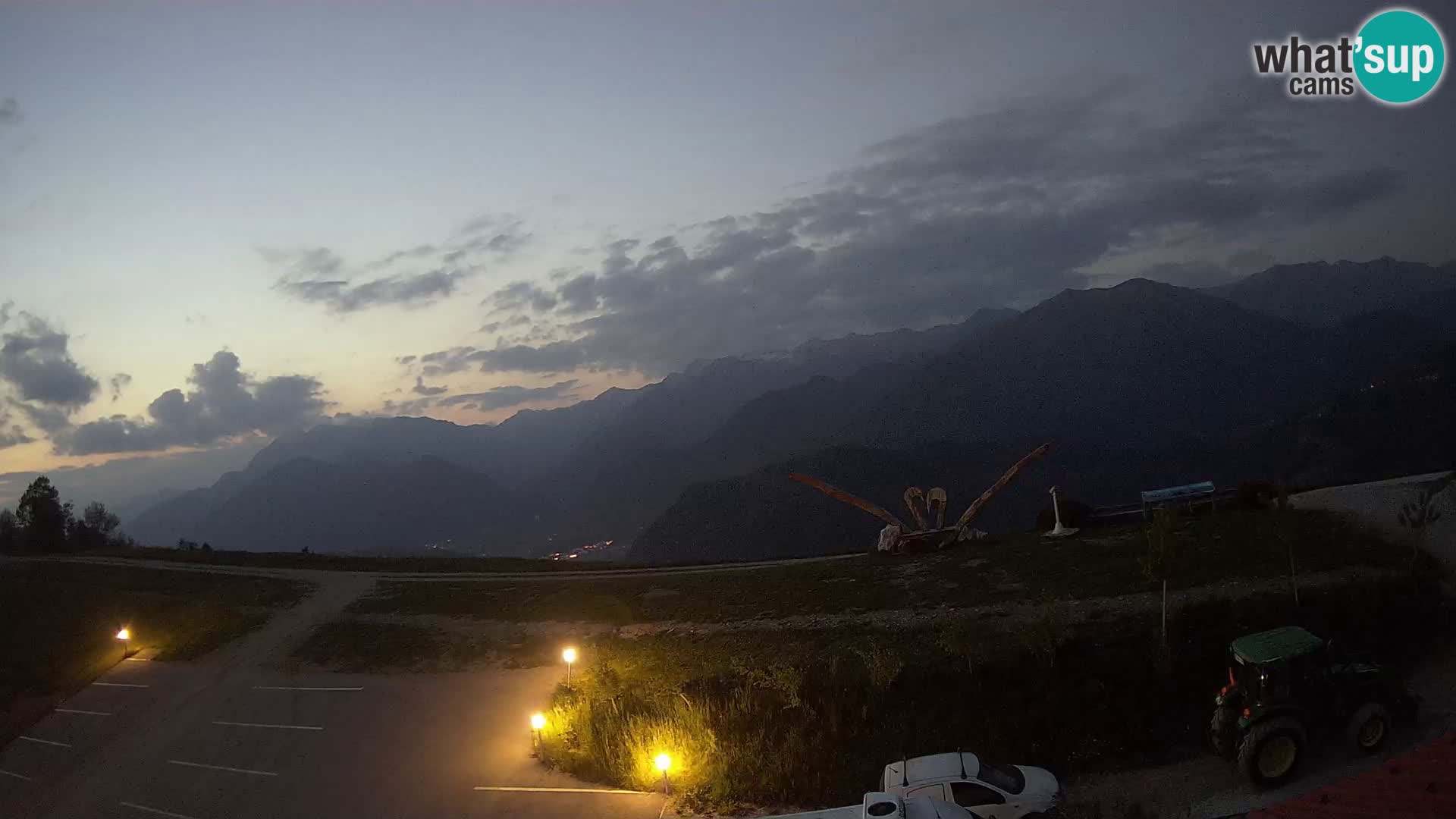 Granja turística Široko camera en vivo Most na Soči