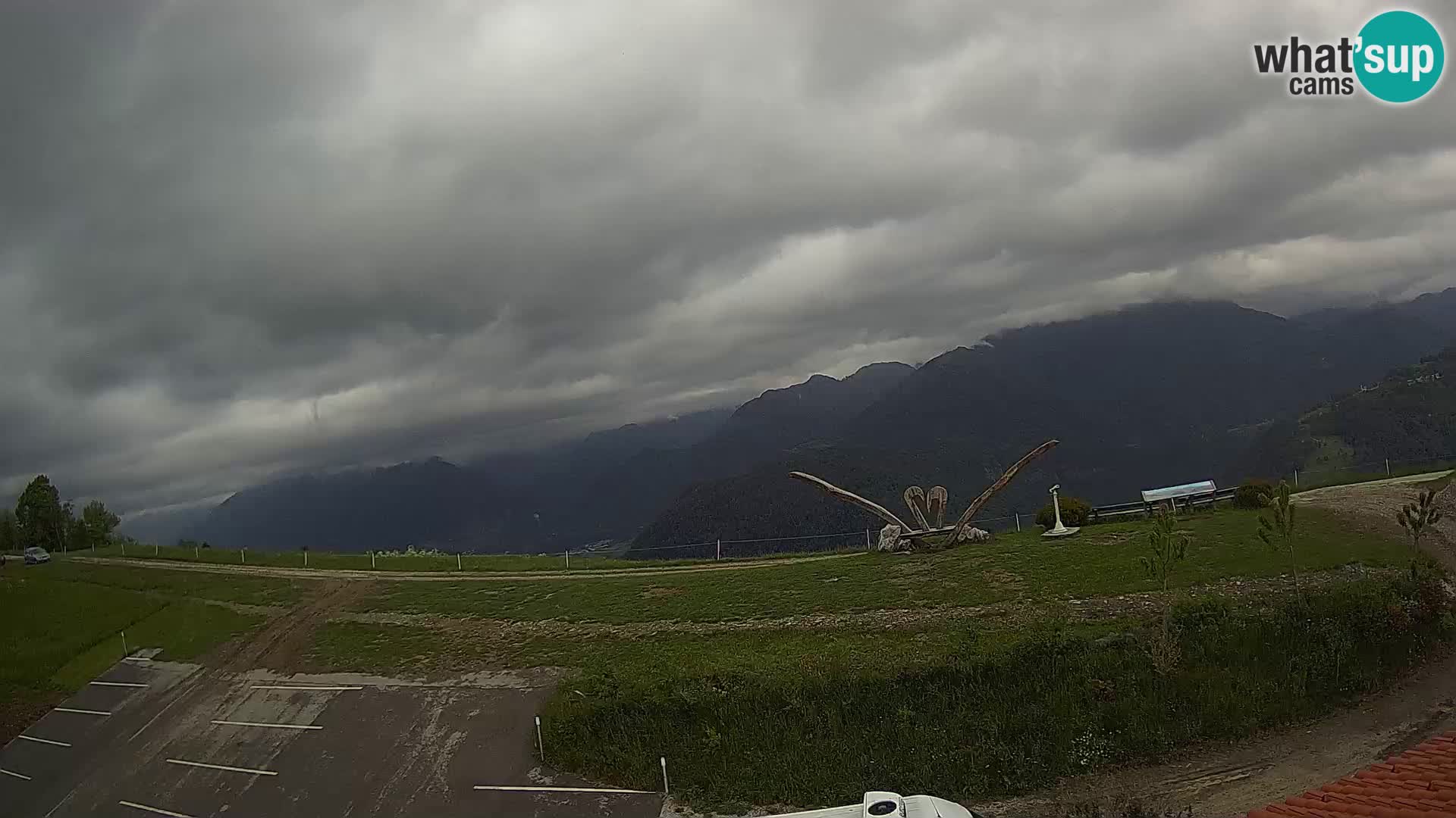 Granja turística Široko camera en vivo Most na Soči