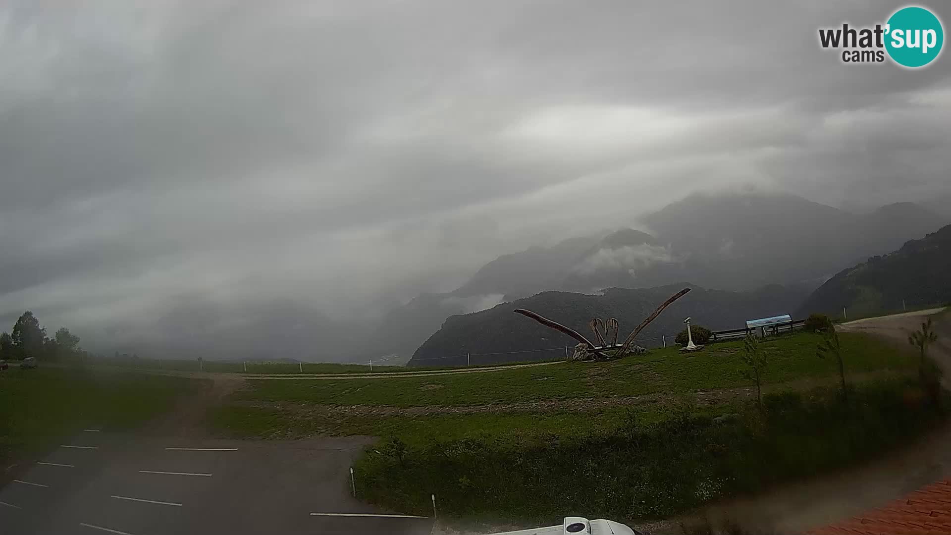 Granja turística Široko camera en vivo Most na Soči