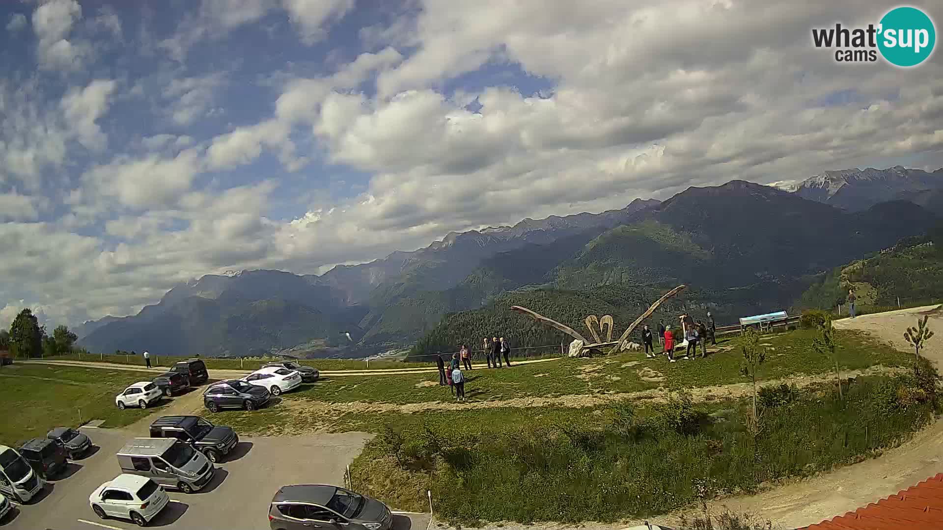 Granja turística Široko camera en vivo Most na Soči