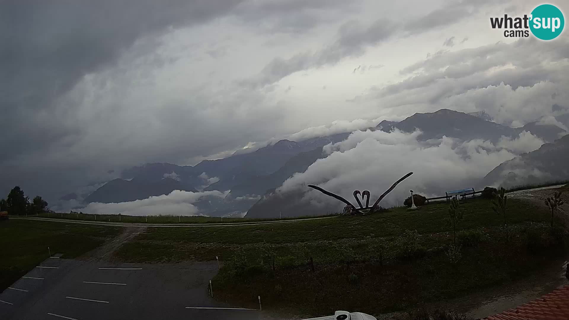 Granja turística Široko camera en vivo Most na Soči