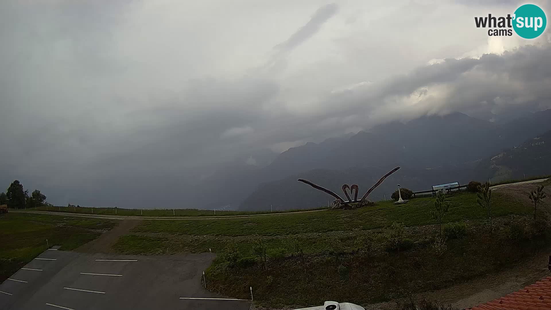 Granja turística Široko camera en vivo Most na Soči