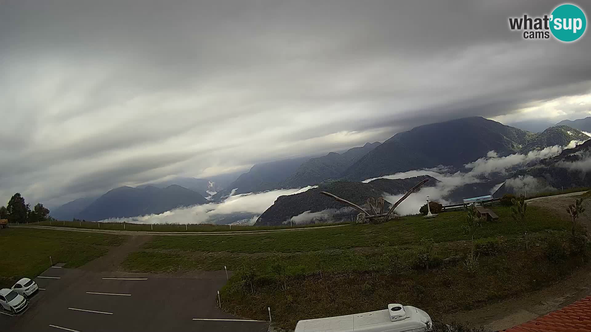 Granja turística Široko camera en vivo Most na Soči