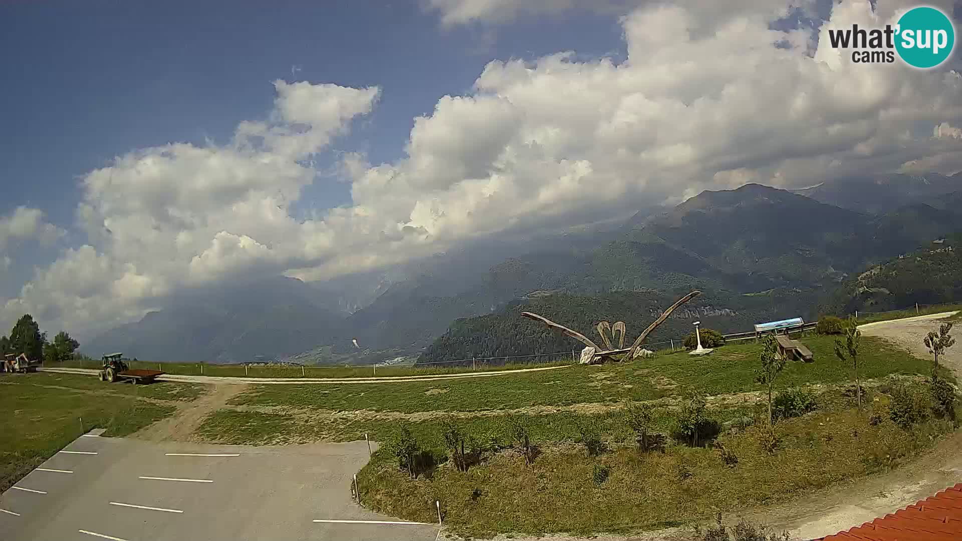 Granja turística Široko camera en vivo Most na Soči