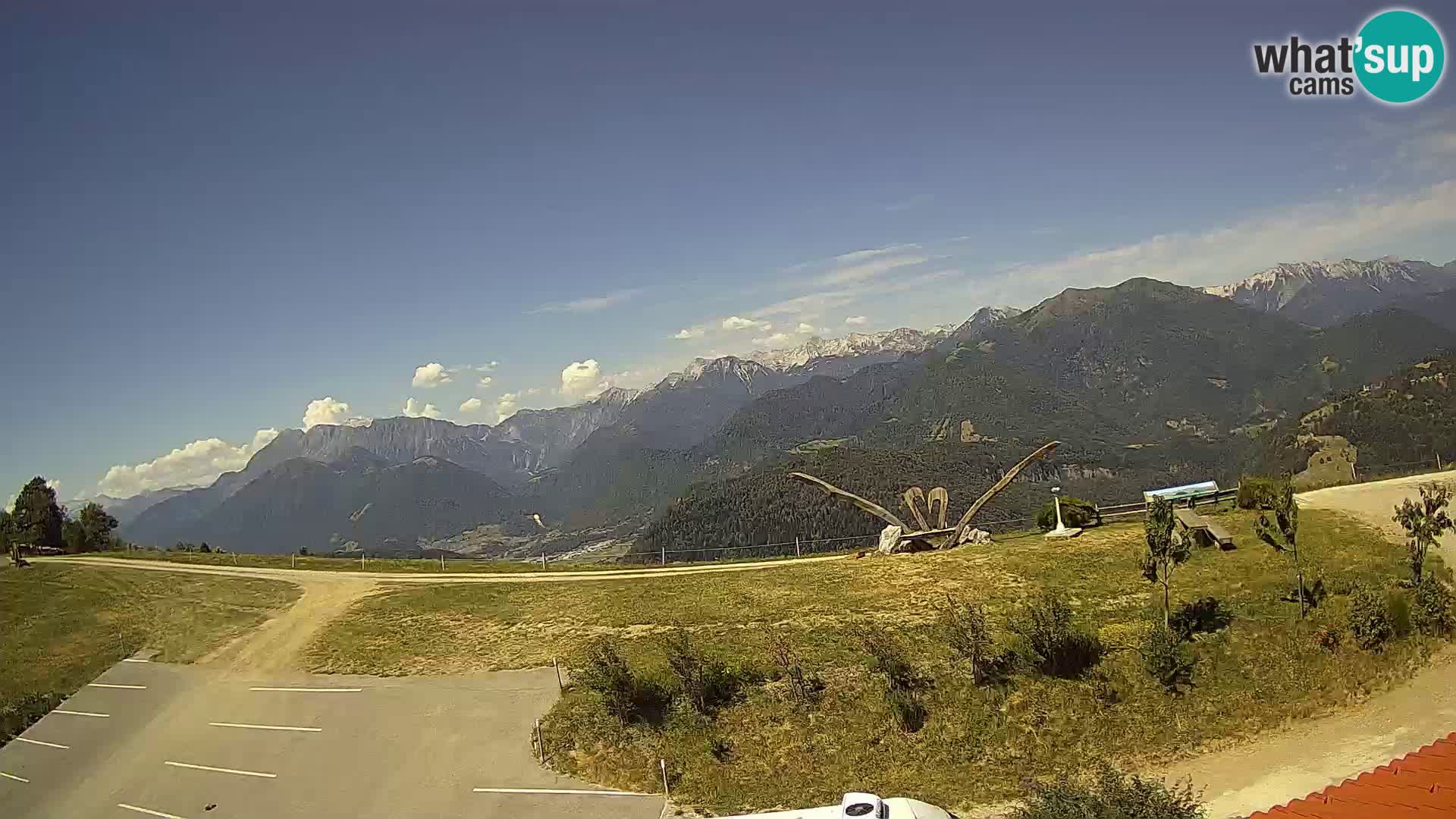 Granja turística Široko camera en vivo Most na Soči