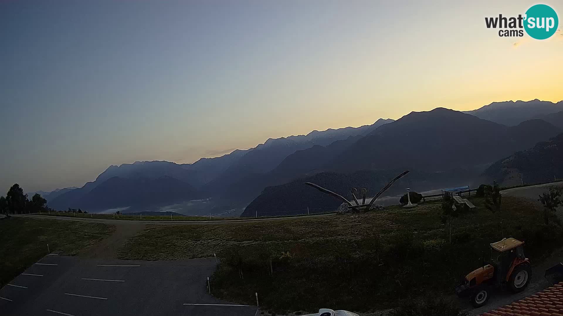 Granja turística Široko camera en vivo Most na Soči