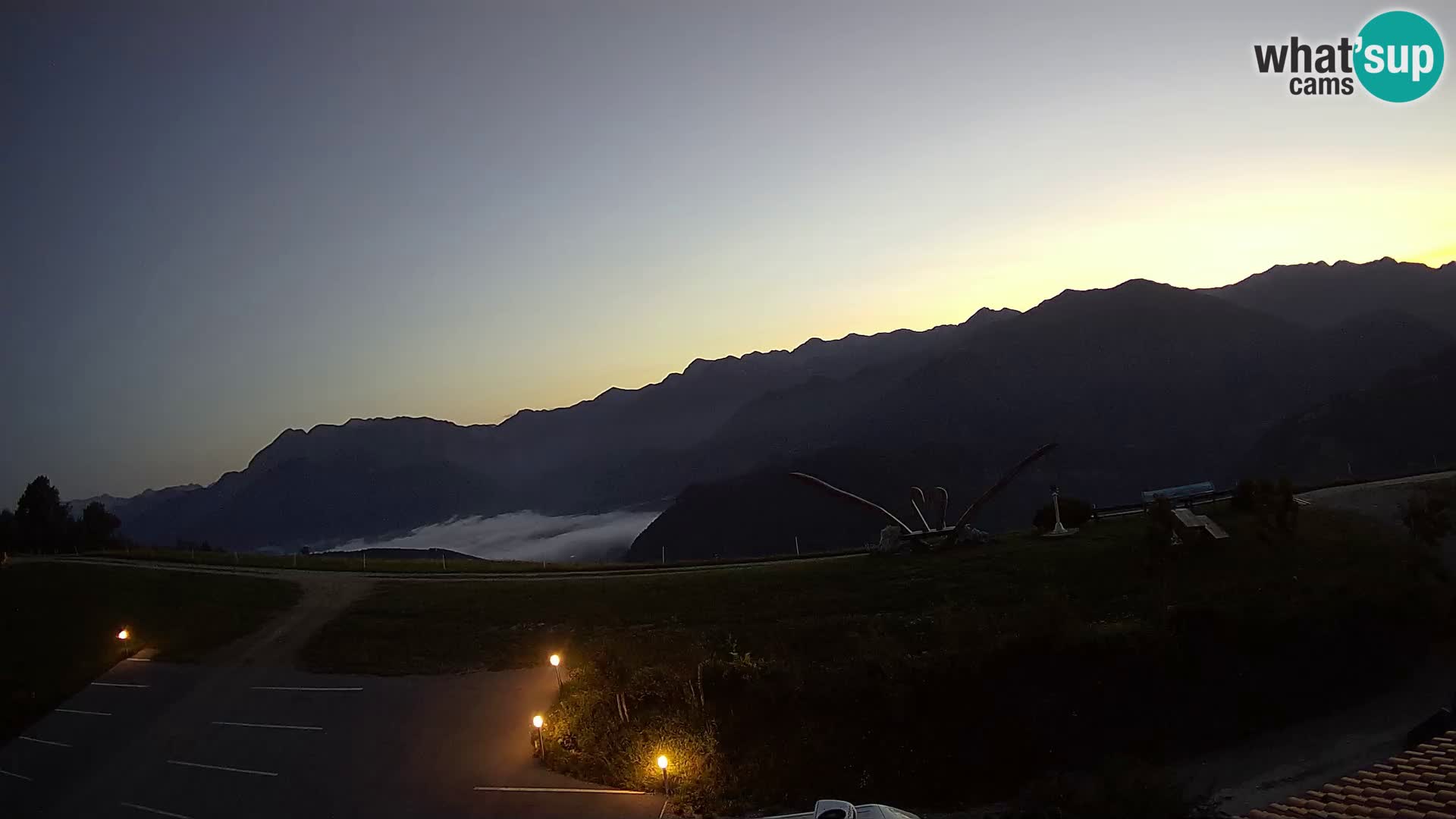 Granja turística Široko camera en vivo Most na Soči