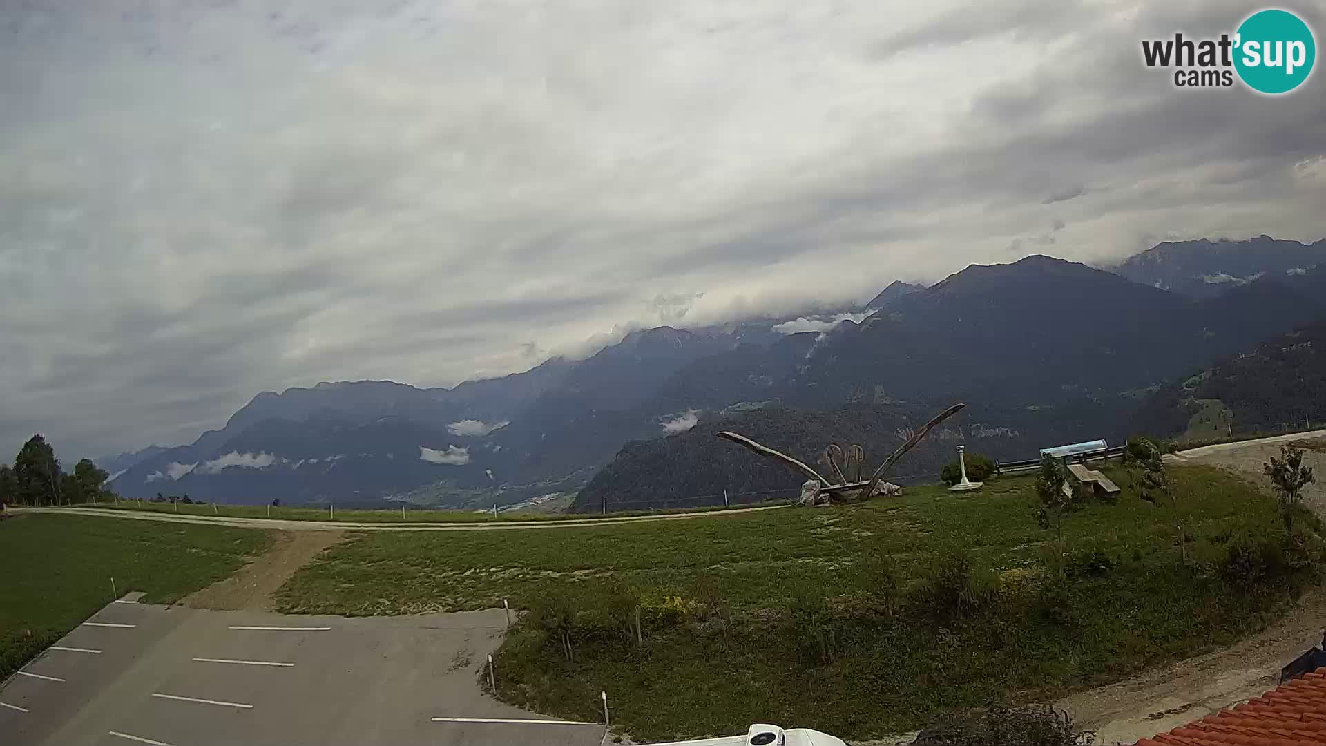 Granja turística Široko camera en vivo Most na Soči