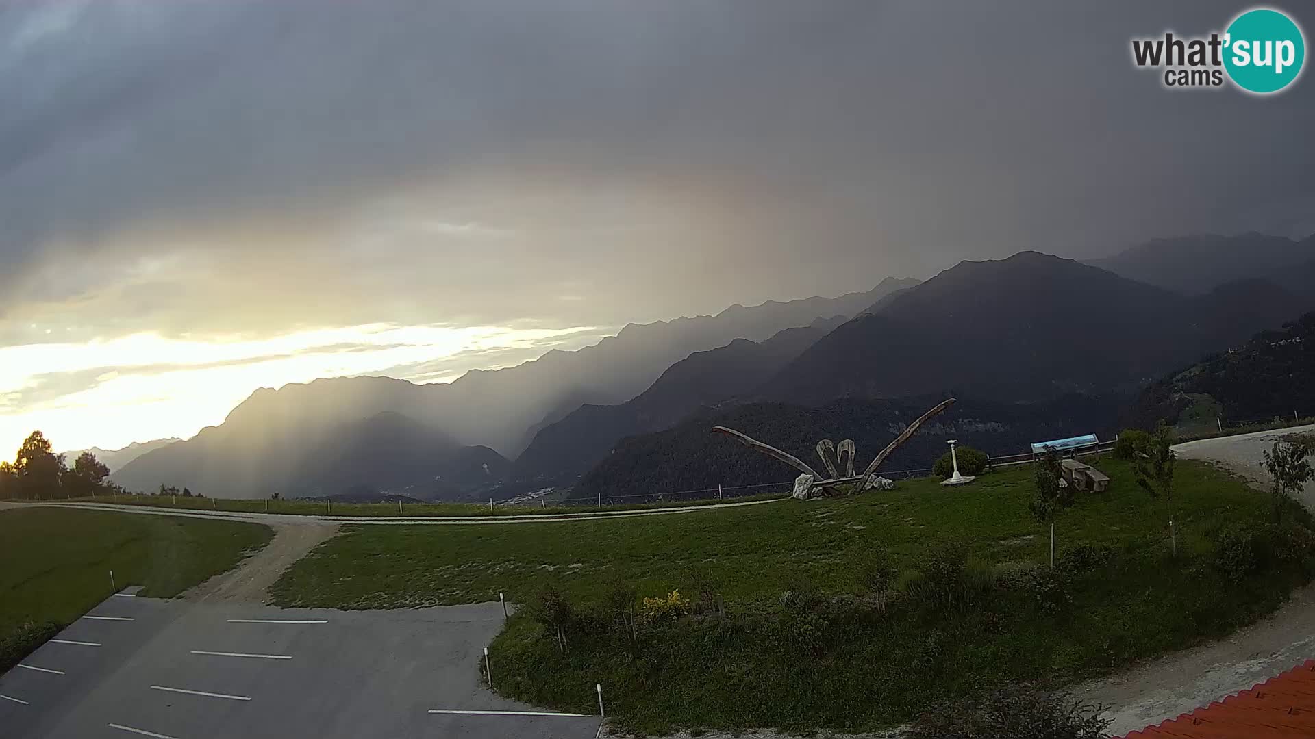 Granja turística Široko camera en vivo Most na Soči