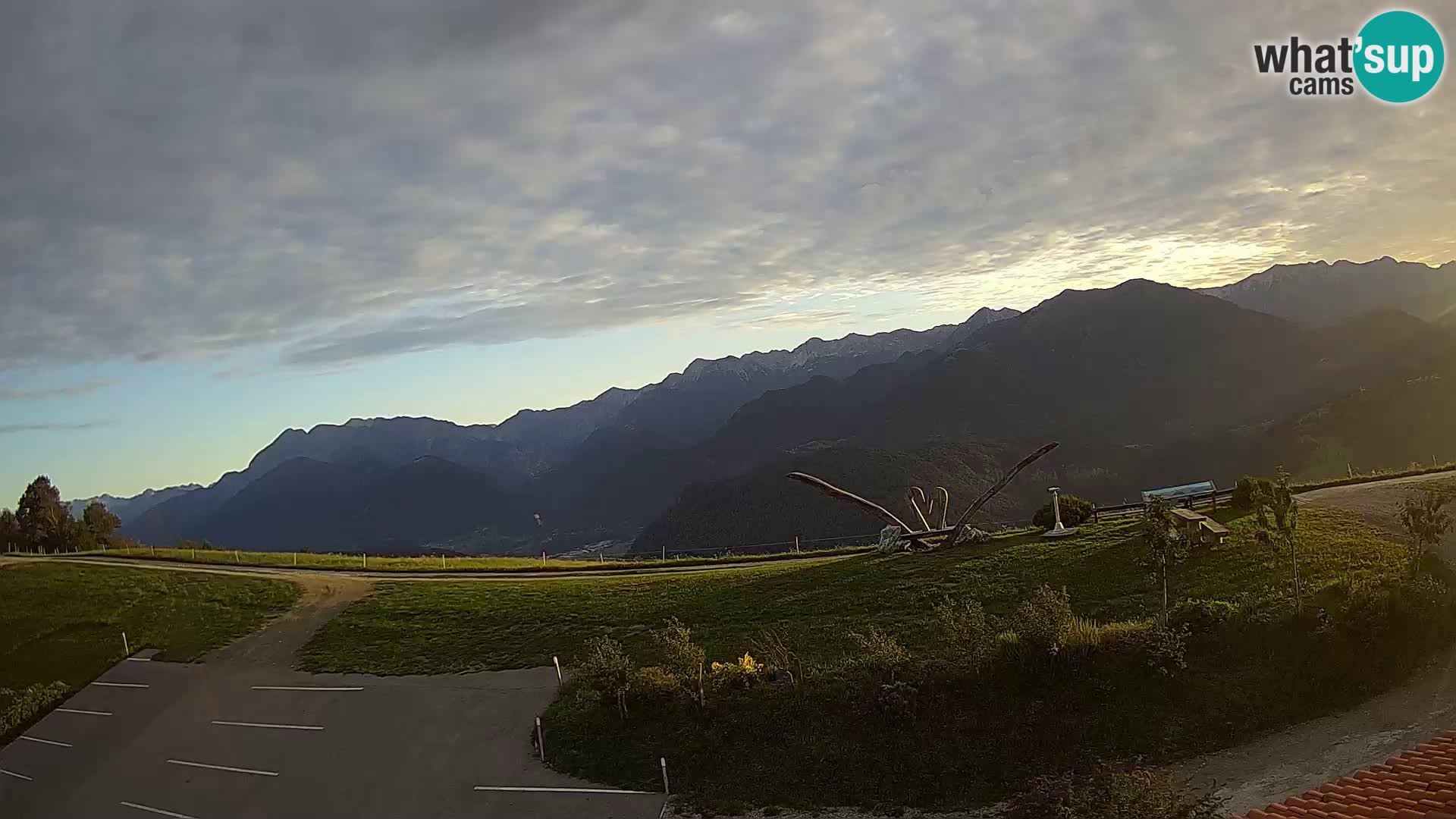 Granja turística Široko camera en vivo Most na Soči