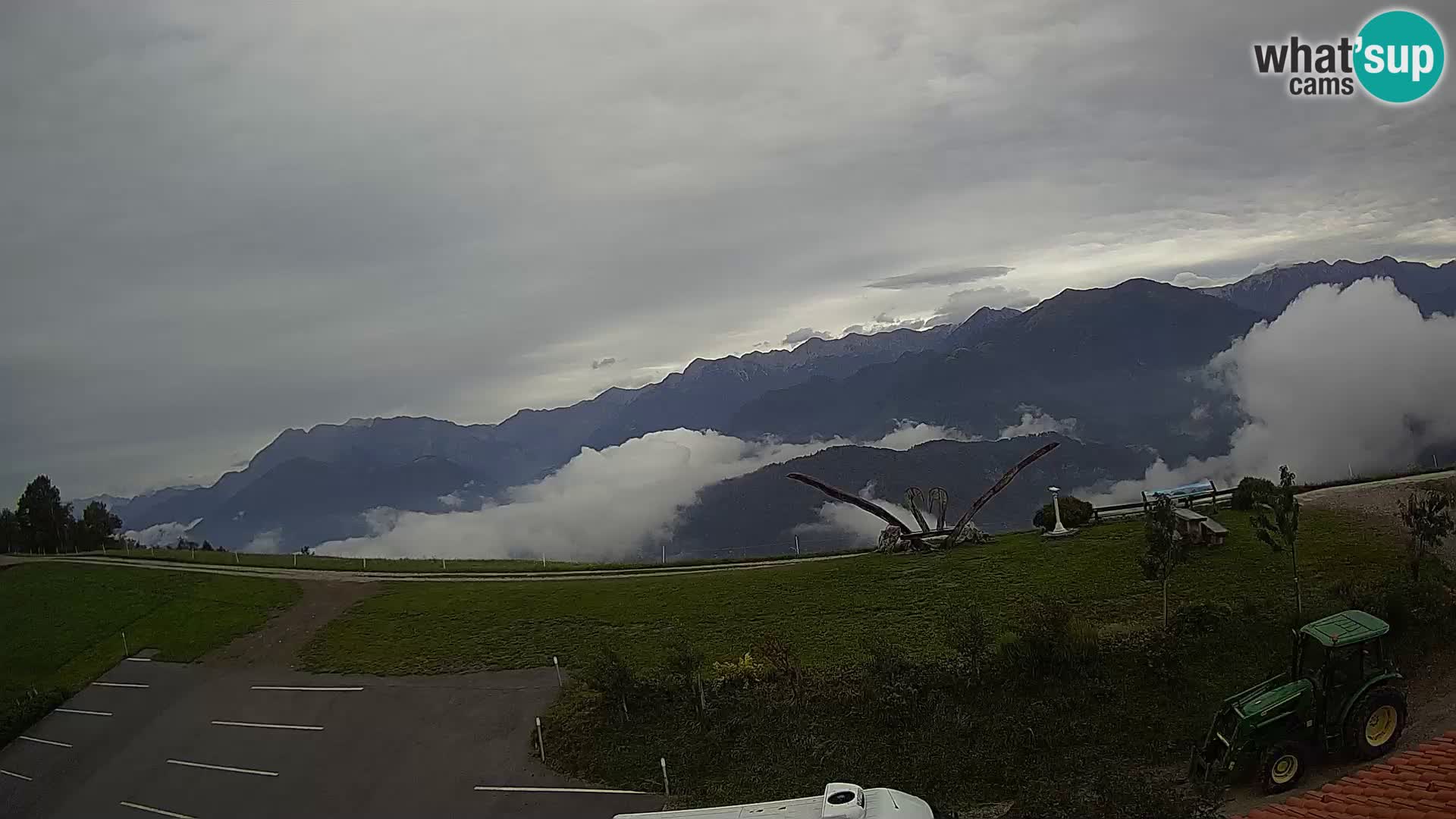 Granja turística Široko camera en vivo Most na Soči