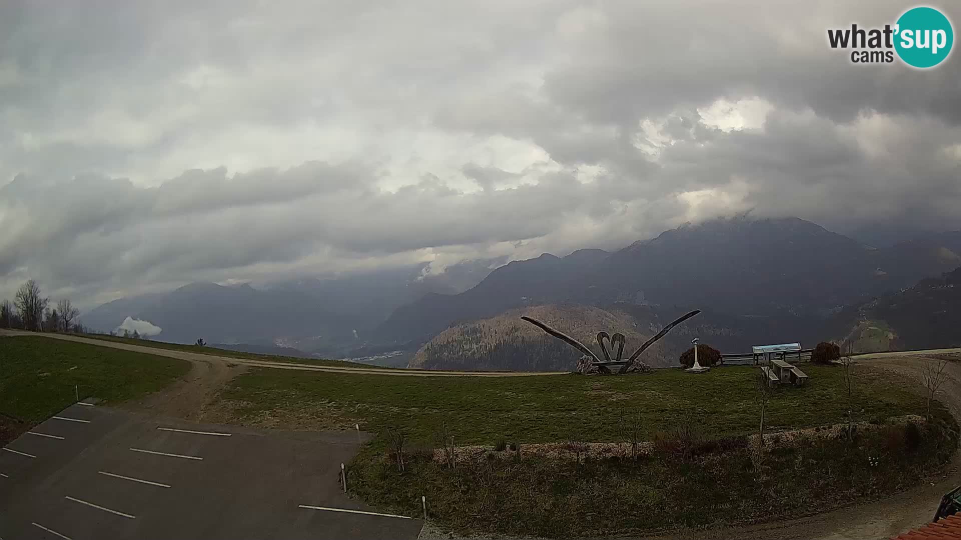 Granja turística Široko camera en vivo Most na Soči