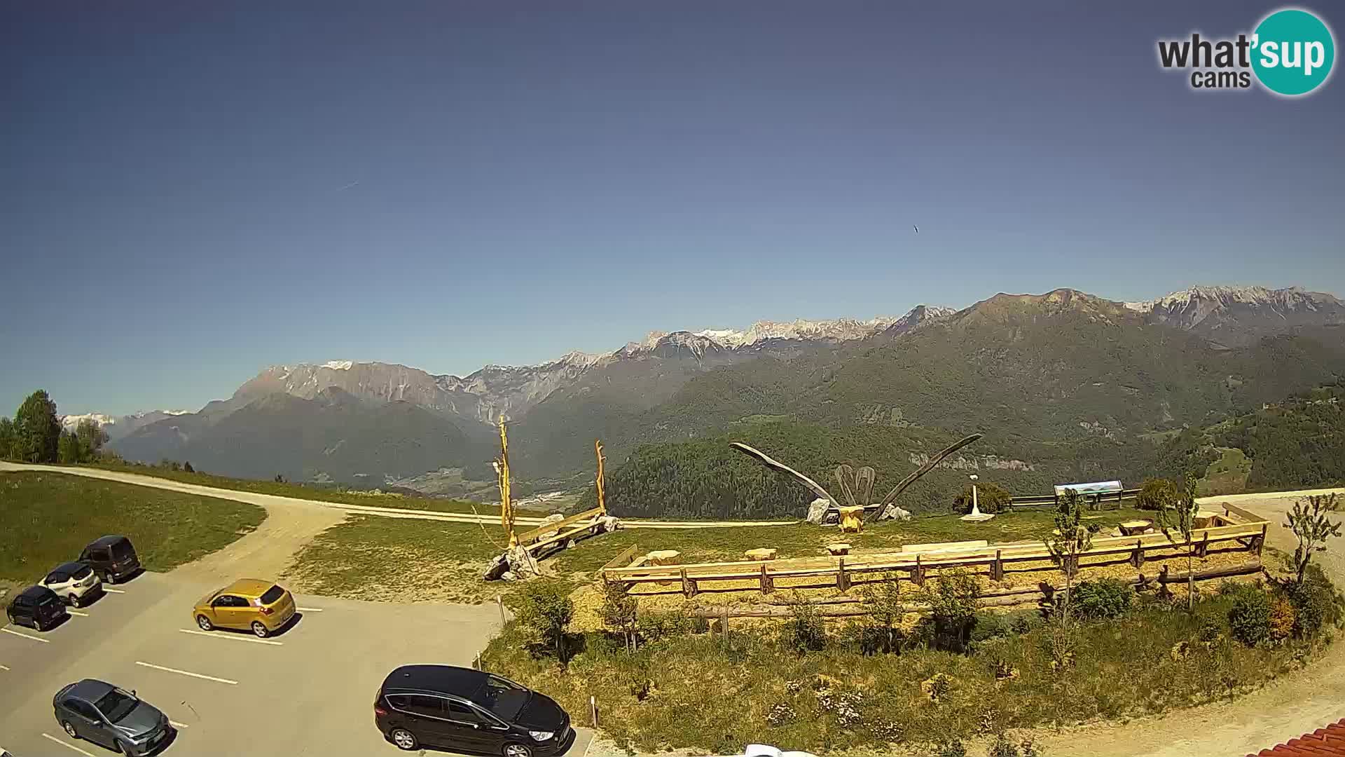 Granja turística Široko camera en vivo Most na Soči