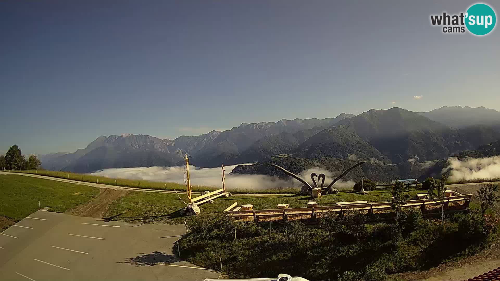 Granja turística Široko camera en vivo Most na Soči