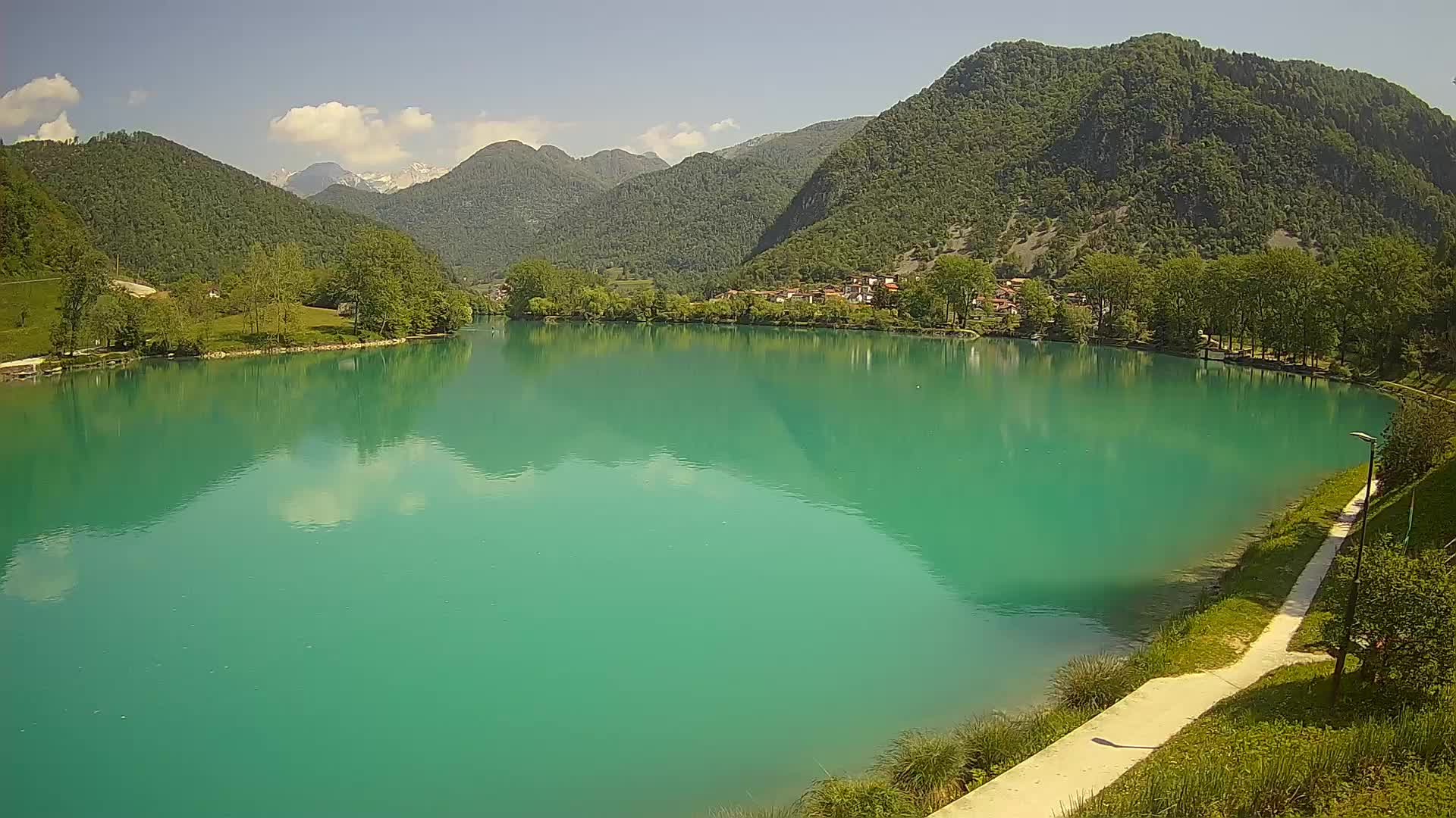 Most na Soči – Panorama del lac