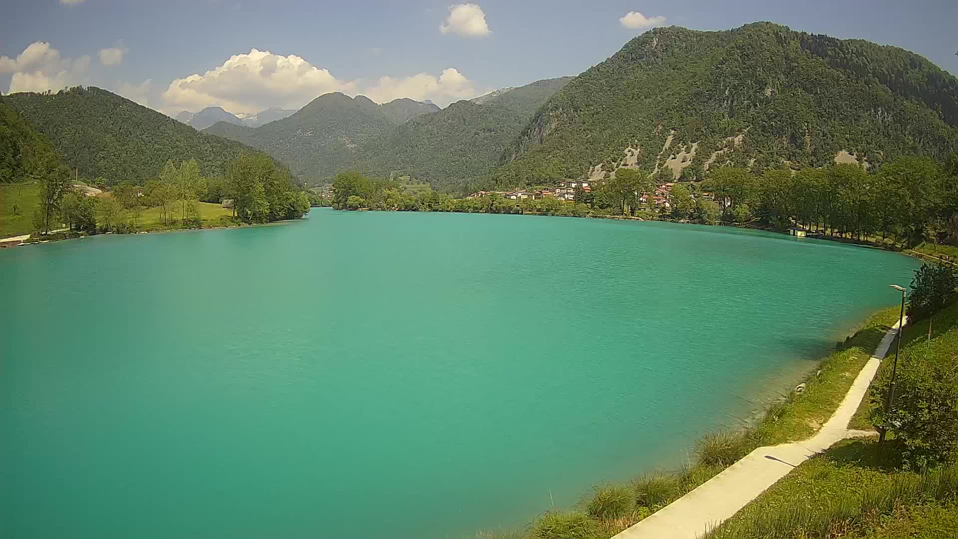 Most na Soči – Panorama del lac