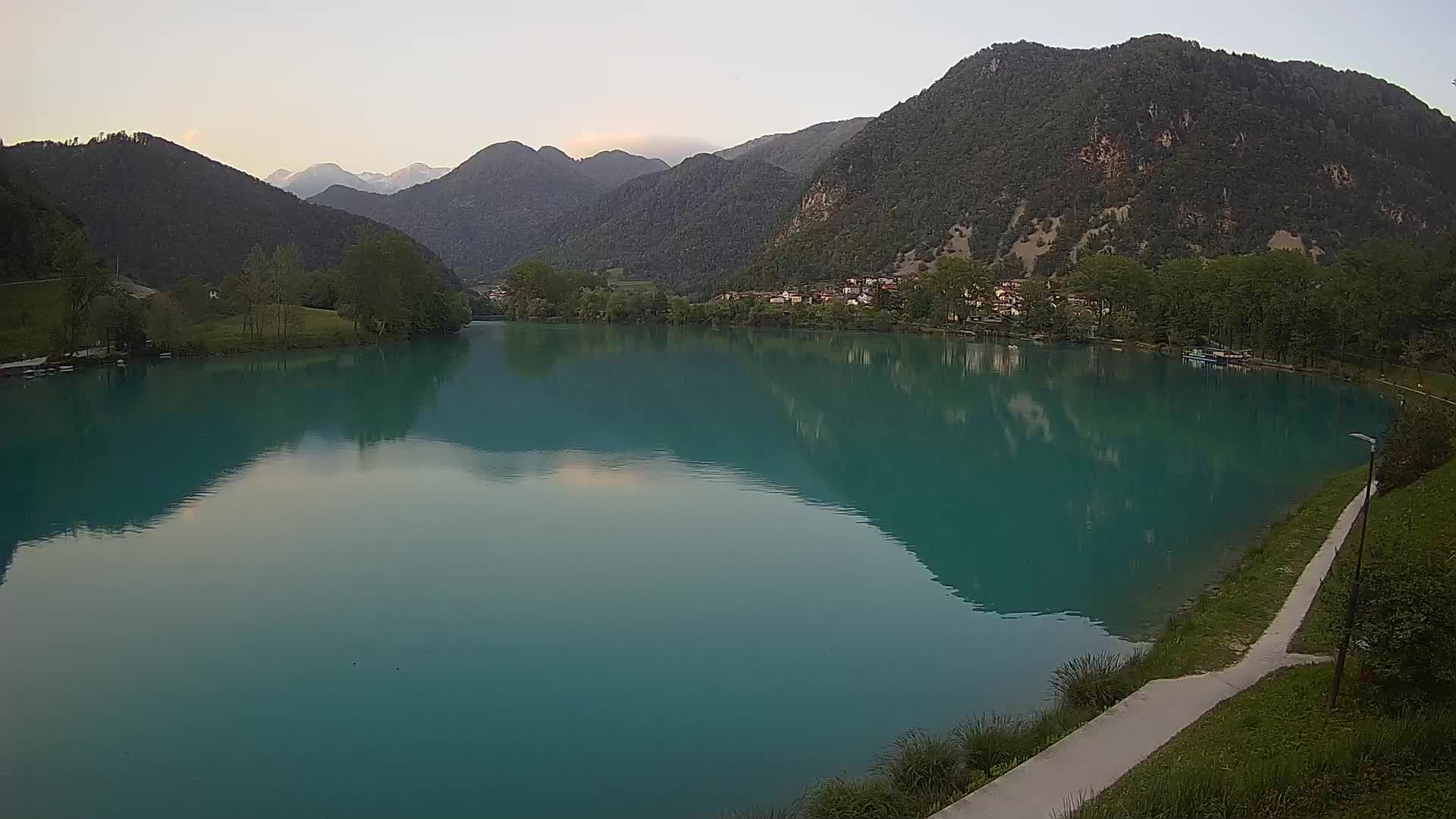 Most na Soči – Panorama del lac