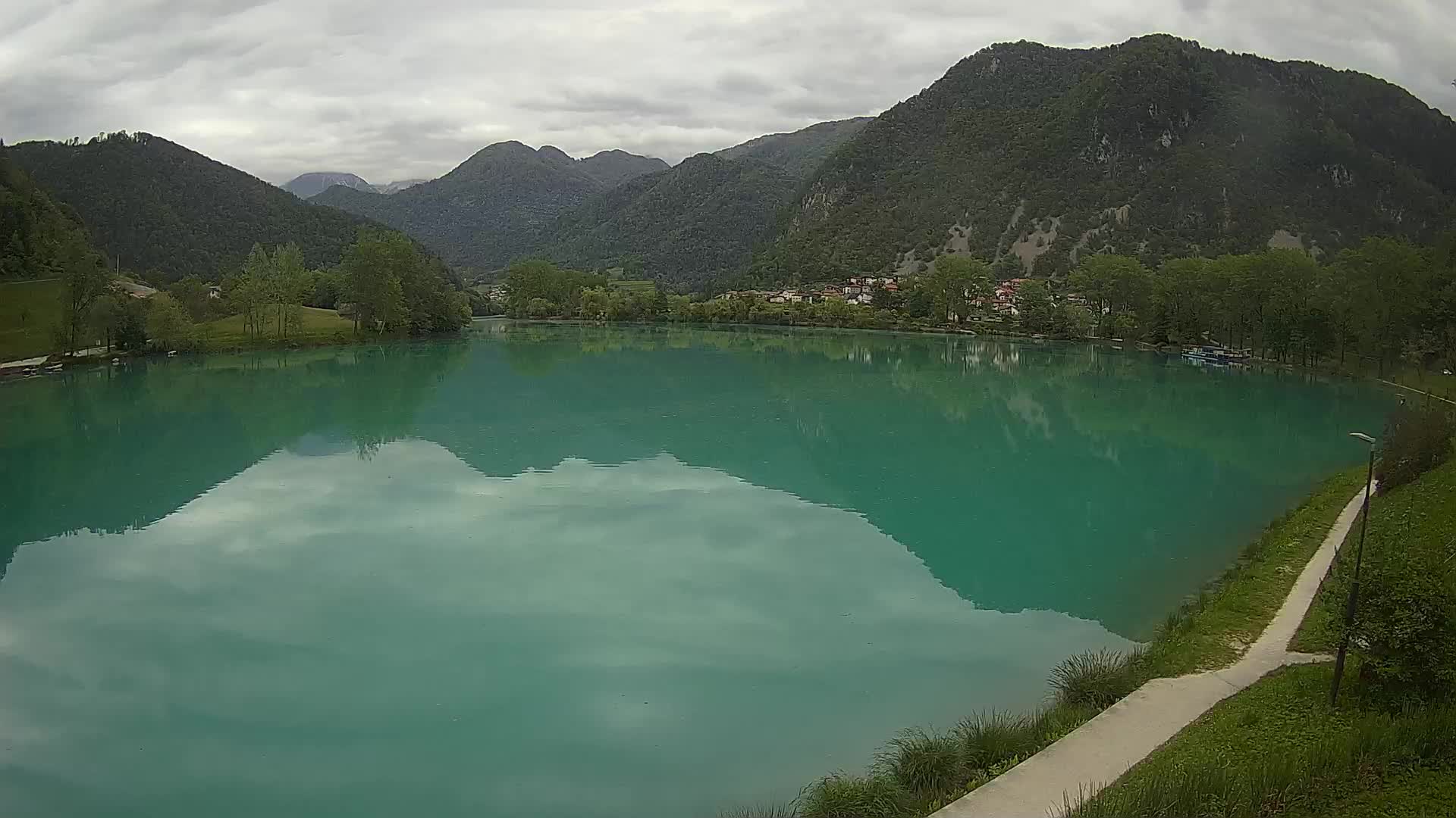 Most na Soči – Panorama del lac