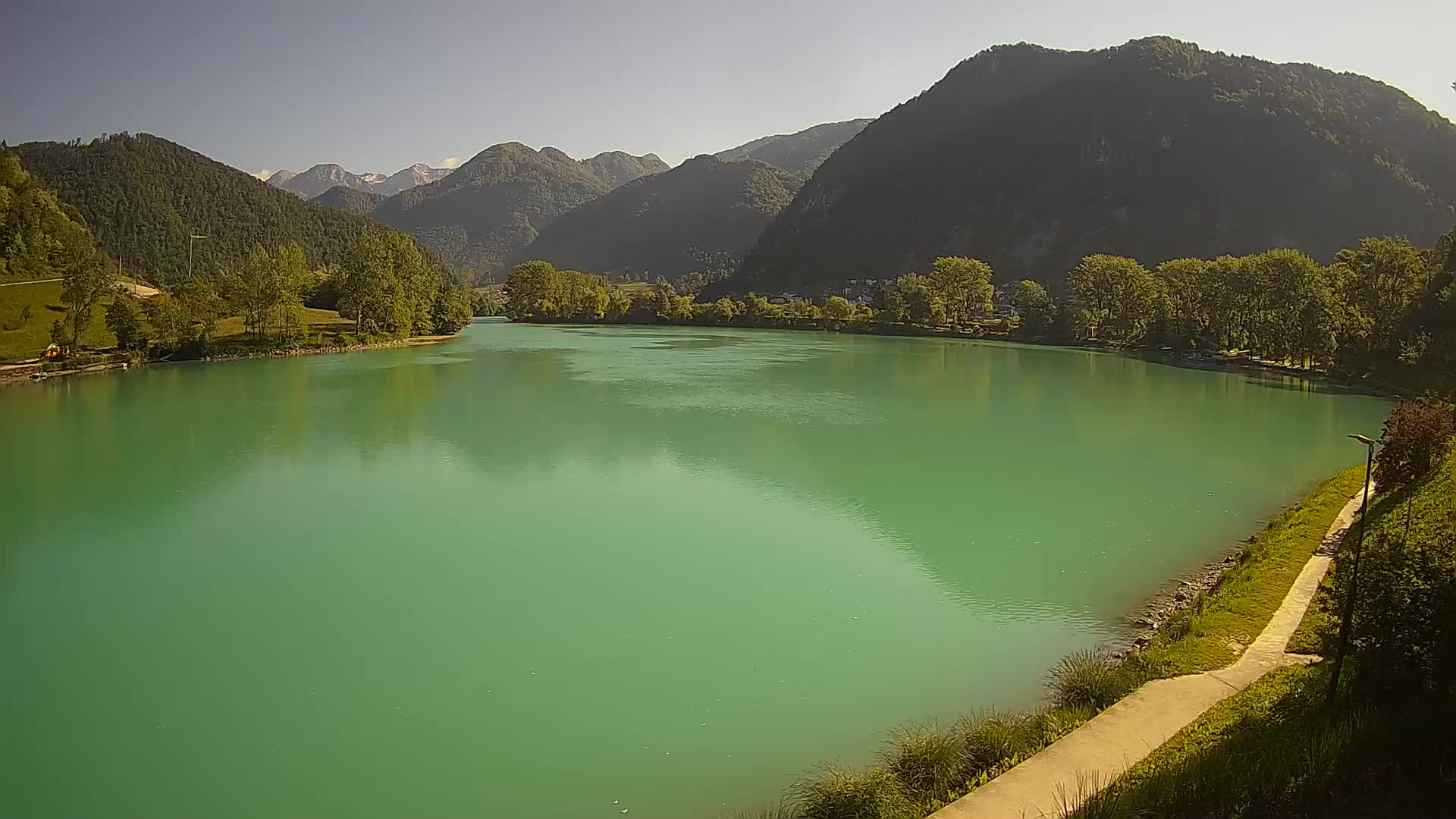 Most na Soči – Panorama del lac